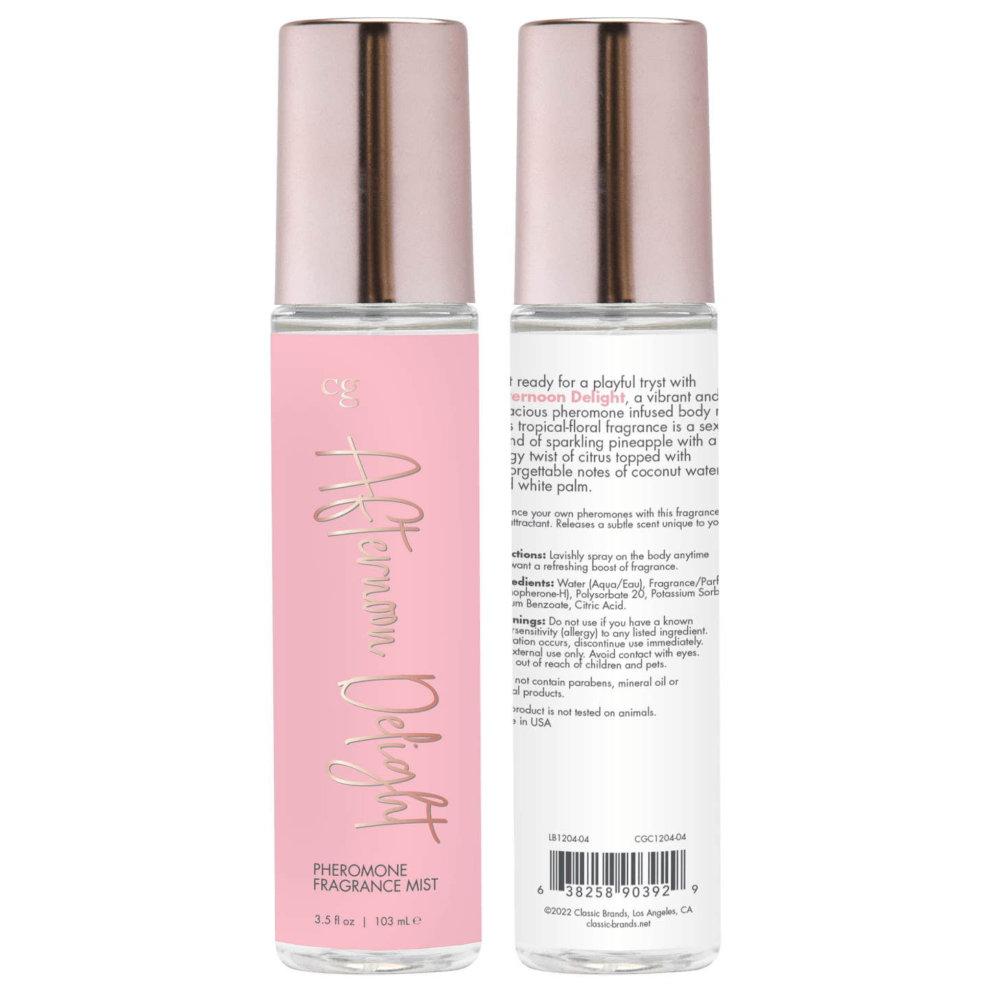 CG Lubes AFTERNOON DELIGHT Fragrance Body Mist with Pheromones