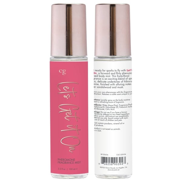 CG Lubes LET'S GET IT ON Fragrance Body Mist with Pheromones - Fruity - Floral 3.5oz | 103mL