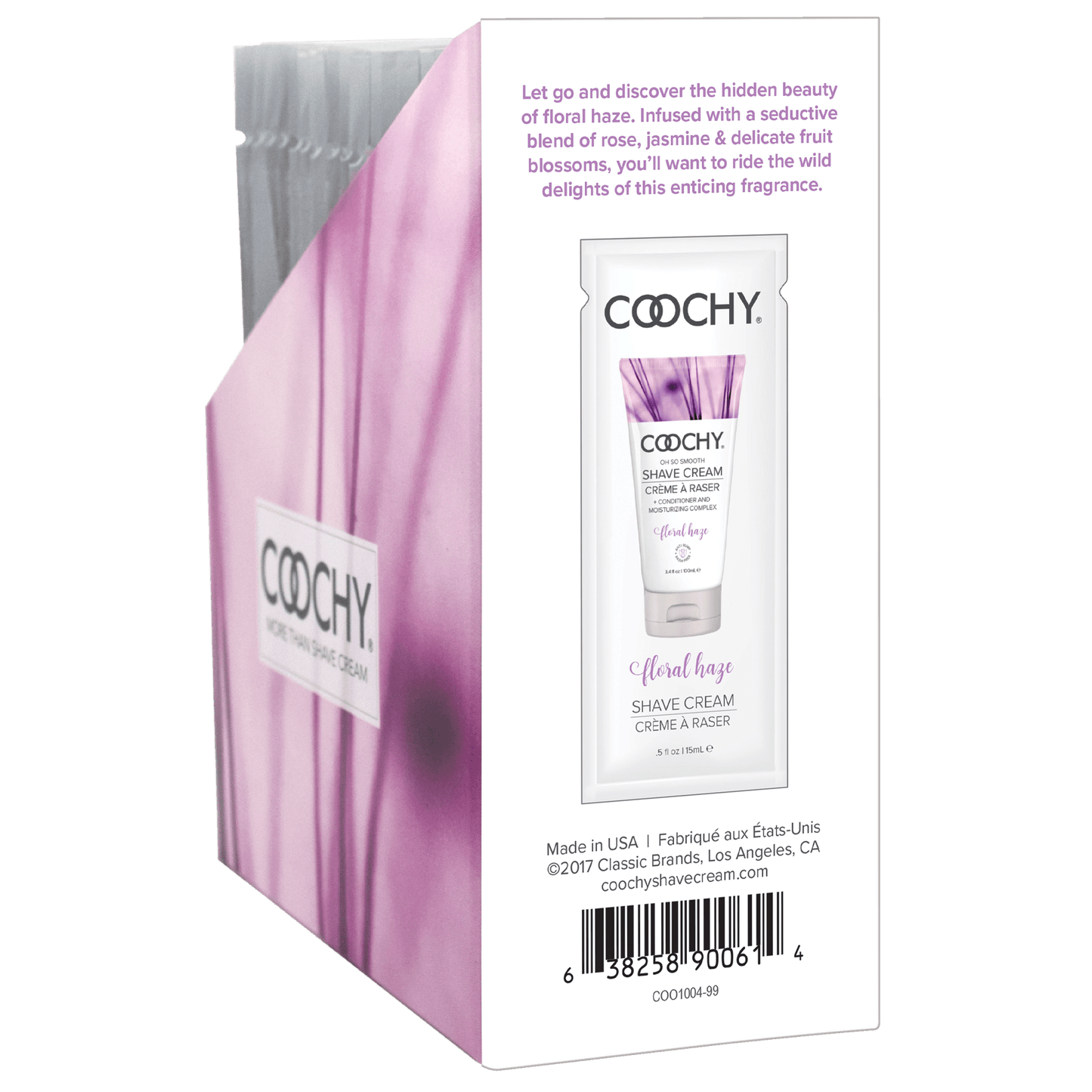 Coochy Lubes Shave Cream - Floral Haze 24pc | 15ml - Foil - DISPLAY