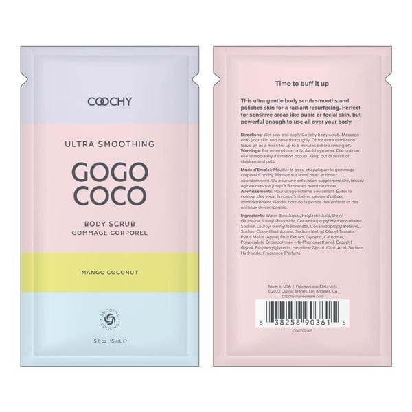 Coochy Ultra Lubes Ultra Smoothing Body Scrub Mango Coconut .35oz | 10mL