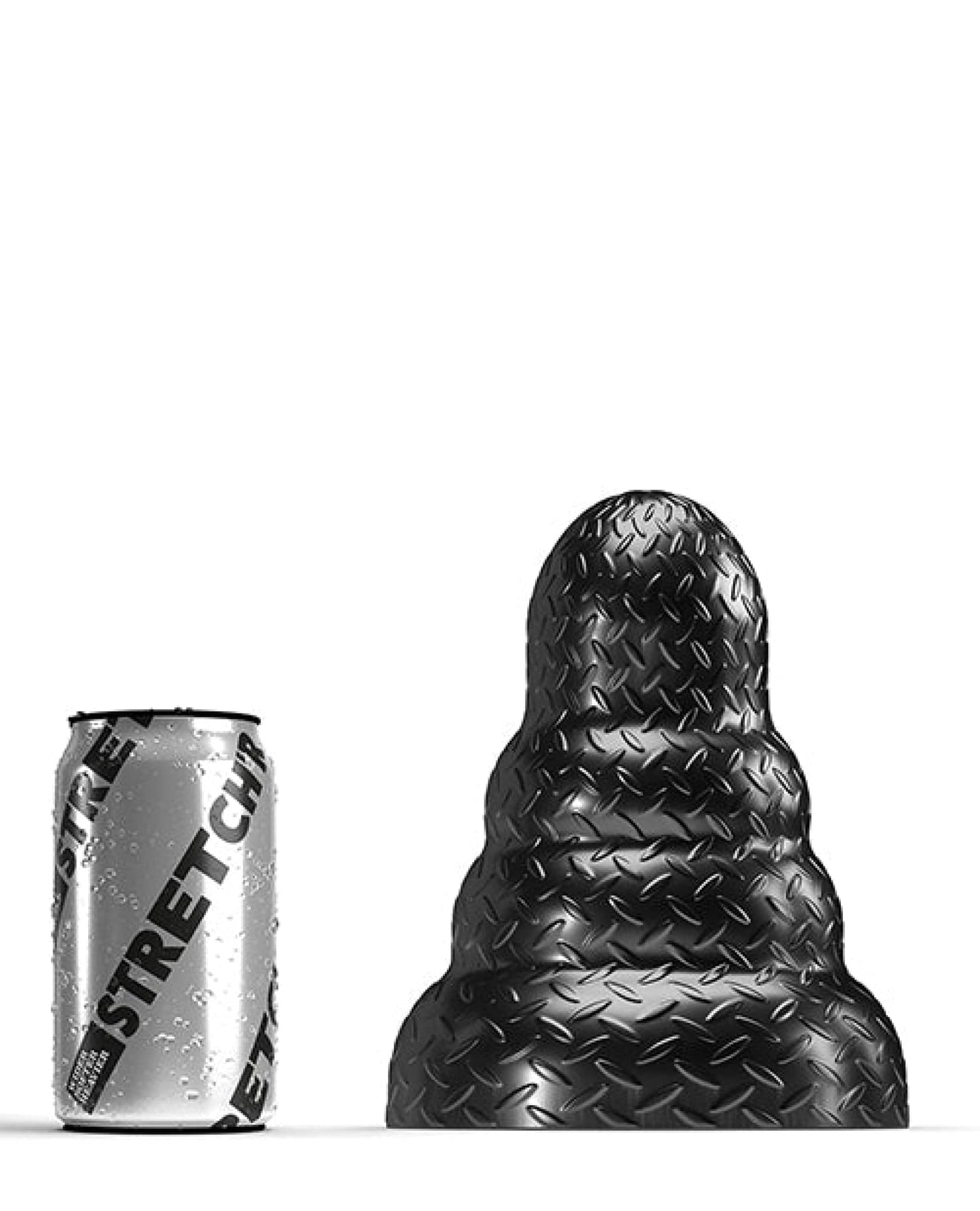 Doll Authority Anal Products 665 Stretch'r Tripole Butt Plug - Black Metallic