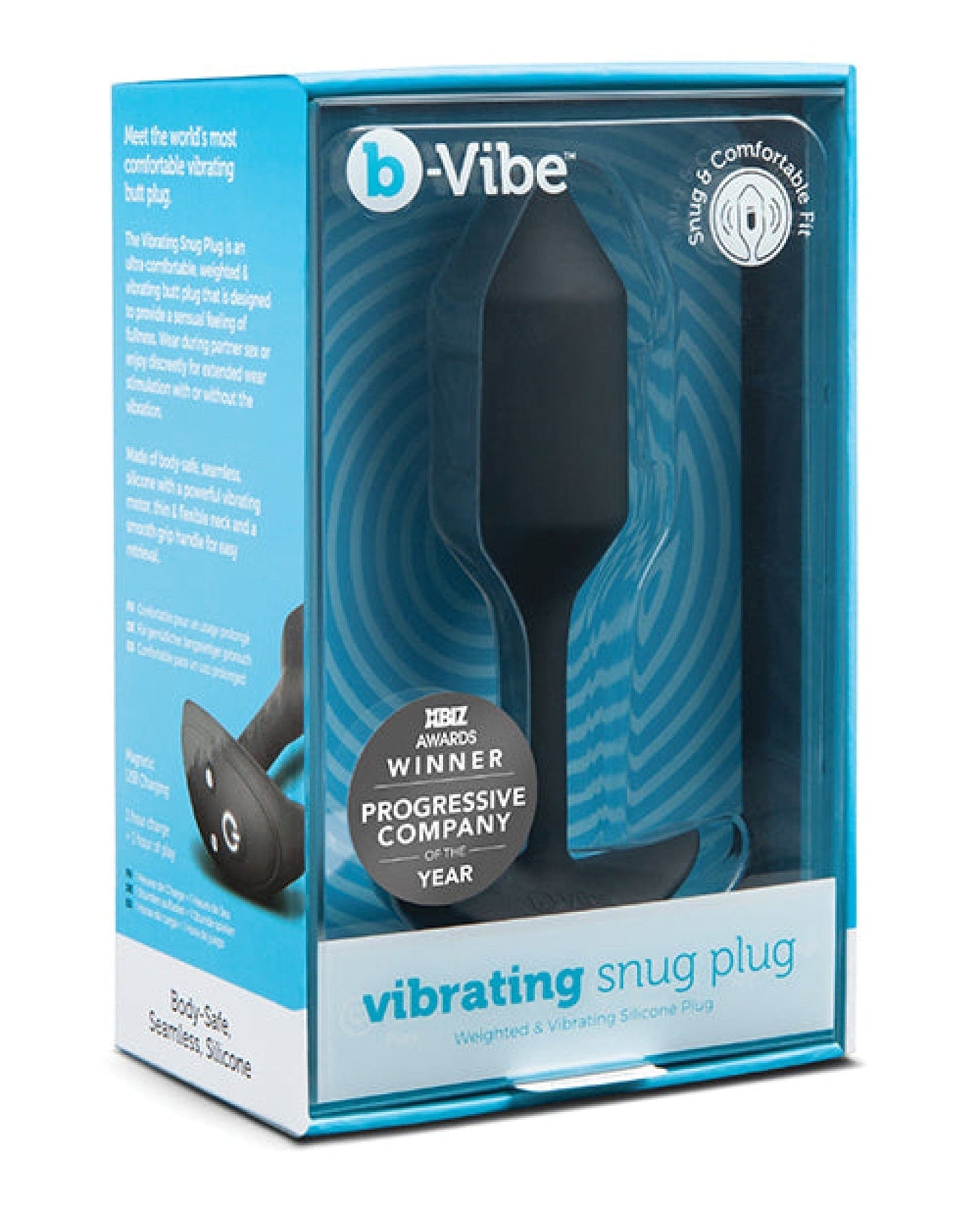 Doll Authority Anal Products Black / Medium / 112 G B-vibe Vibrating Weighted Snug Plug Xl