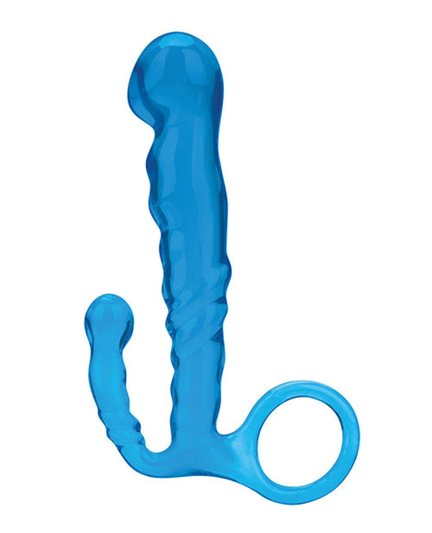 Doll Authority Anal Products Blue Line C & B 4.5" Beginners Prostate Massager - Jelly Blue