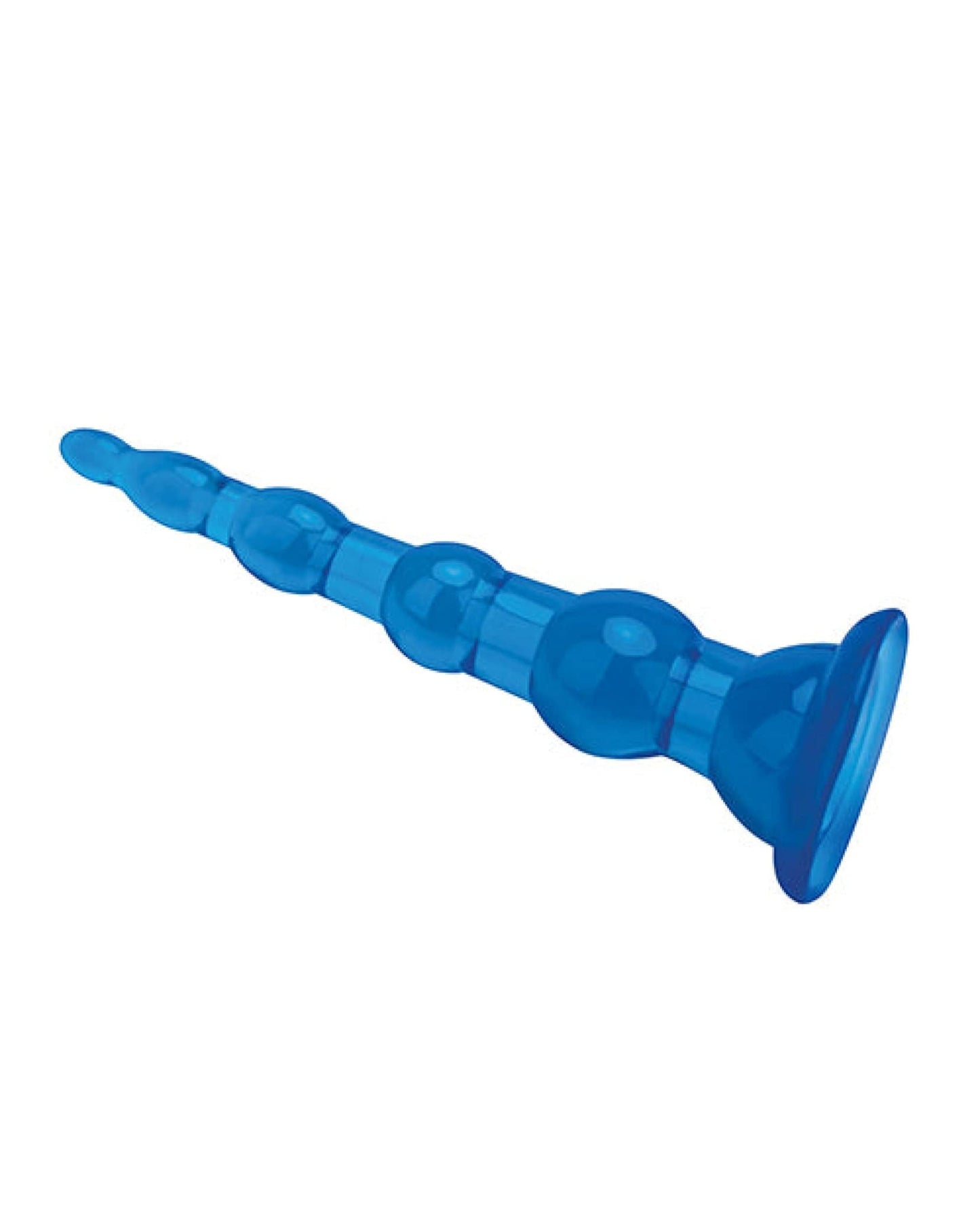 Doll Authority Anal Products Blue Line C & B 6.75" Anal Beads W/suction Base - Jelly Blue