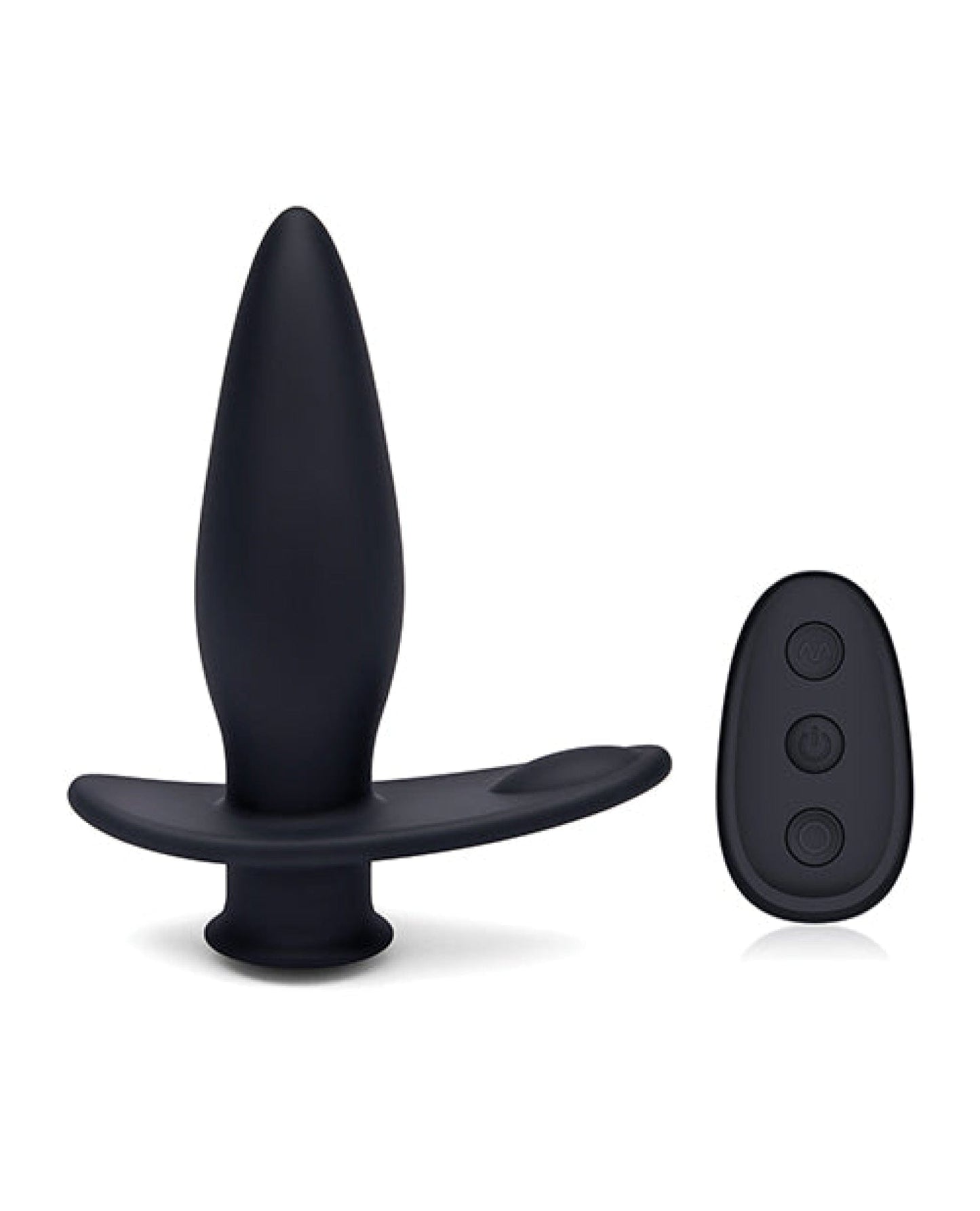 Doll Authority Anal Products Blue Line Vibrating Anal Plug Pointer W-remote - Black