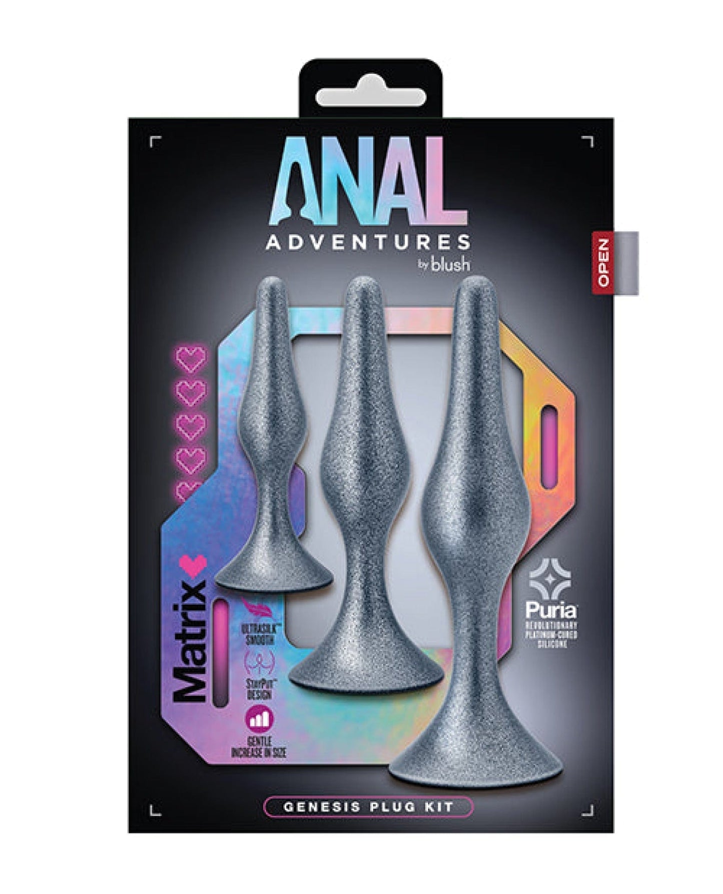 Doll Authority Anal Products Blush Anal Adventures Matrix Genesis Plug Kit - Silver