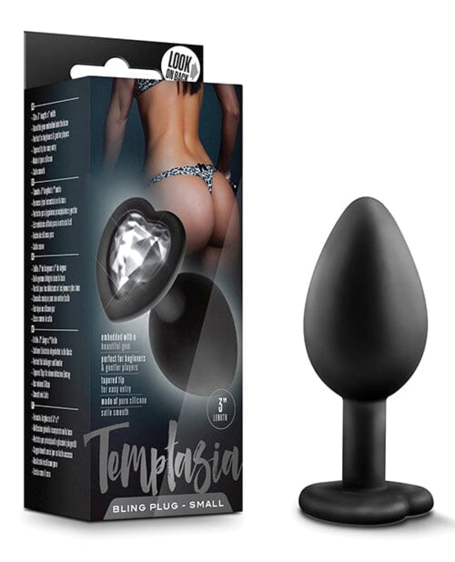 Doll Authority Anal Products Black / Small Blush Temptasia Bling Plug With gem