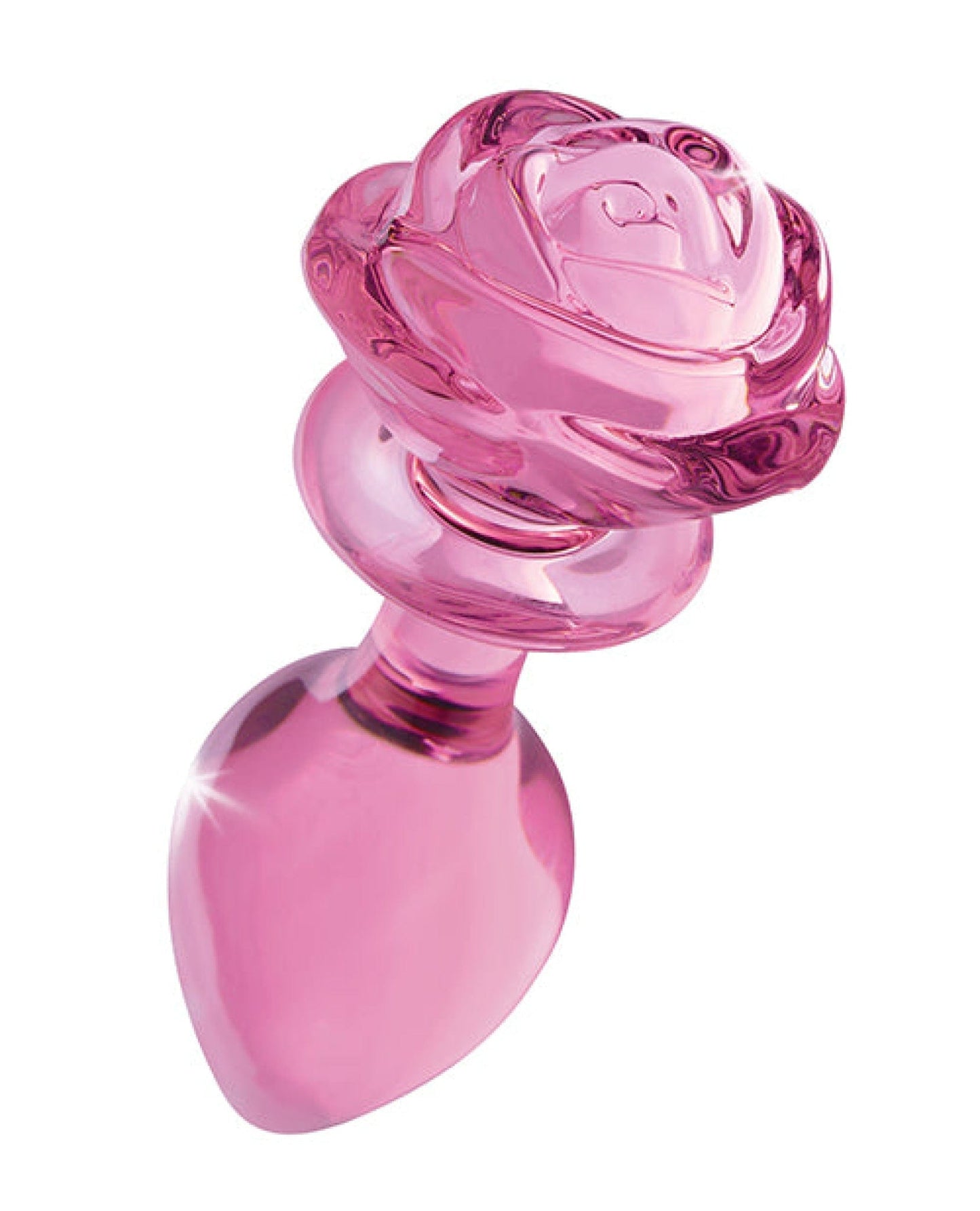 Doll Authority Anal Products Booty Sparks Pink Rose Glass Anal Plug