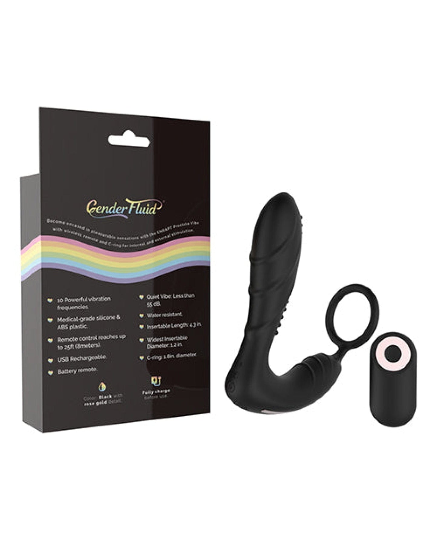 Doll Authority Anal Products Gender Fluid Enrapt Prostate Vibe W-remote - Black