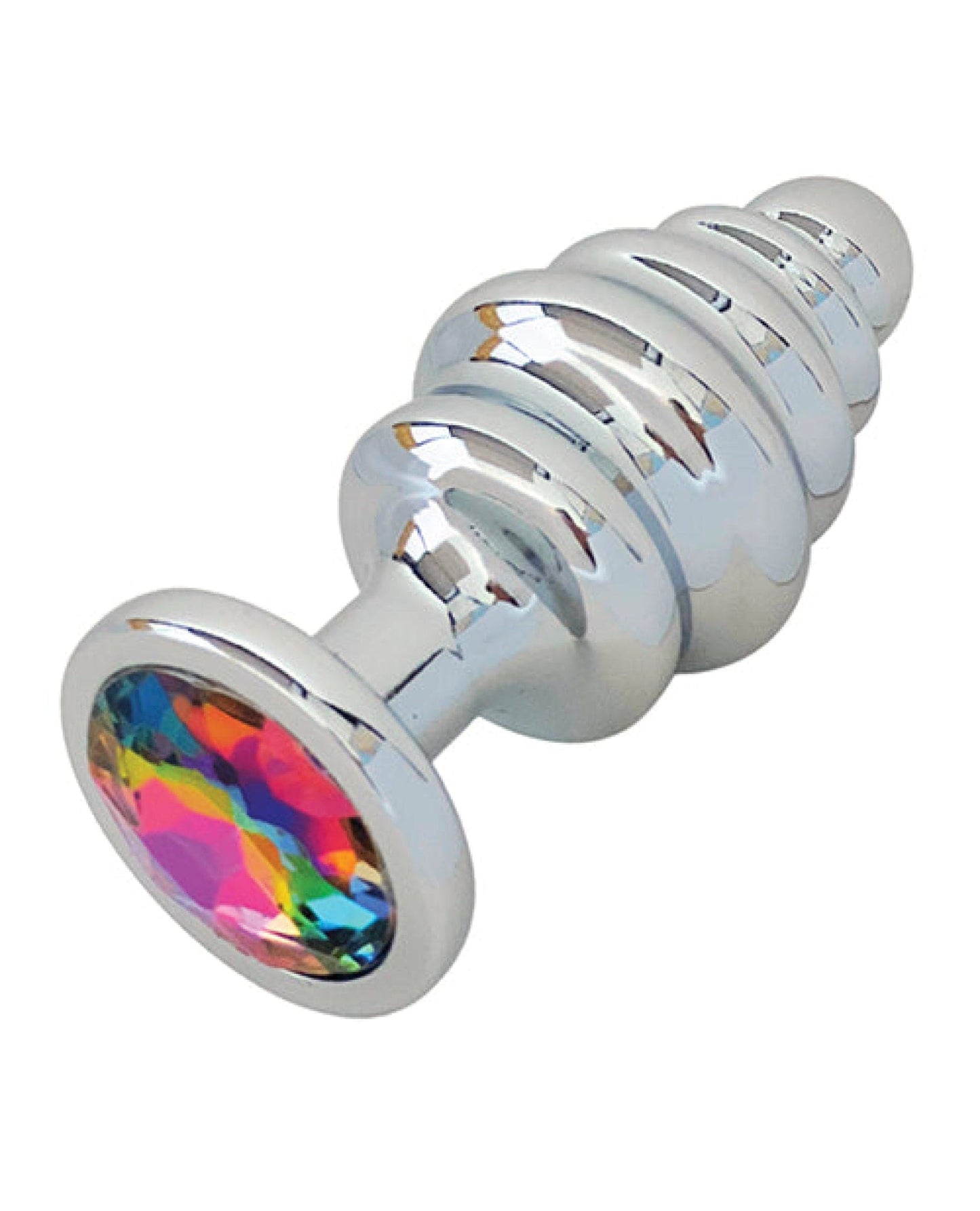 Doll Authority Anal Products Gender Fluid Excite! Ribbed Plug - Silver