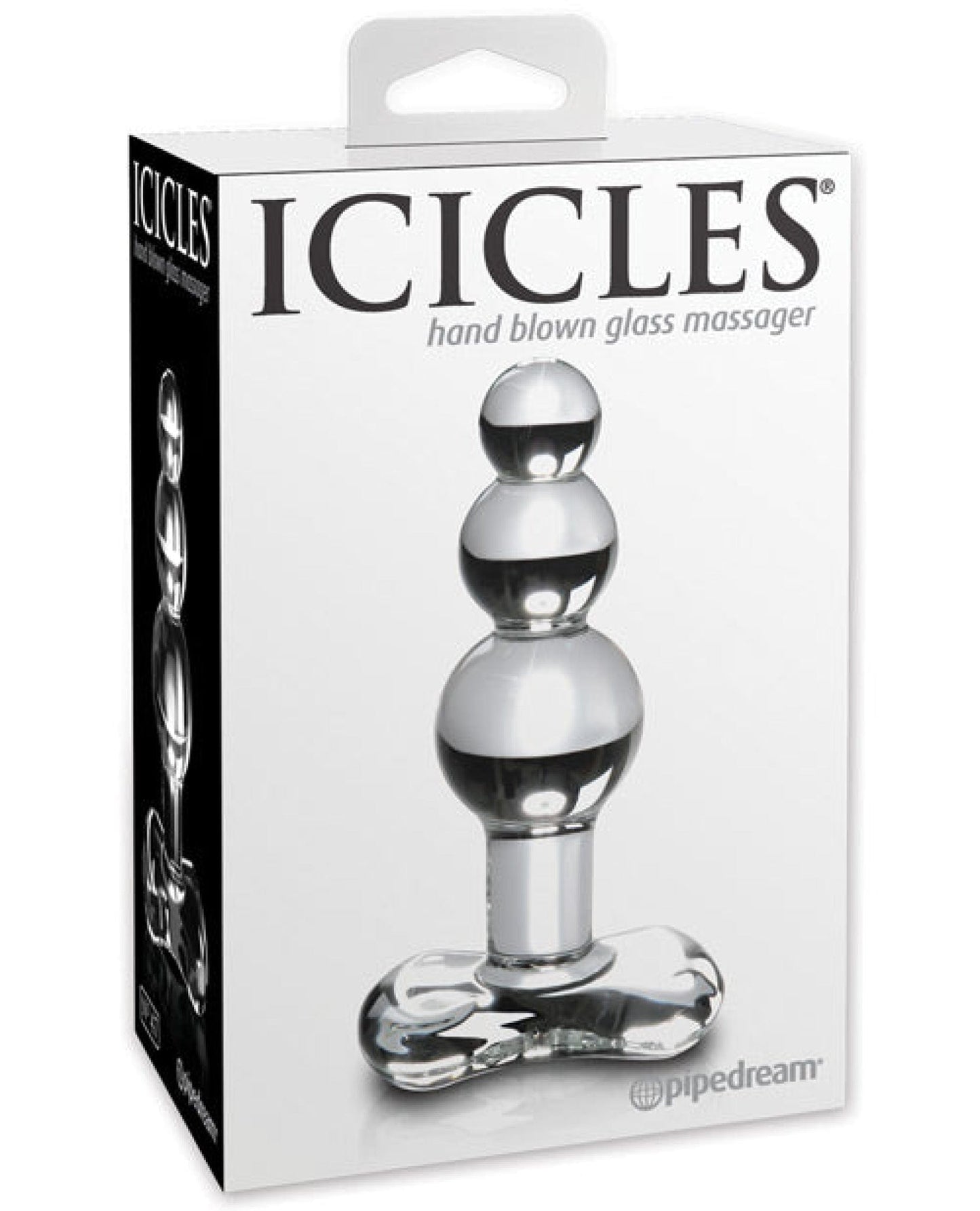 Doll Authority Anal Products Icicles No. 47 Hand Blown Glass Butt Plug - Clear