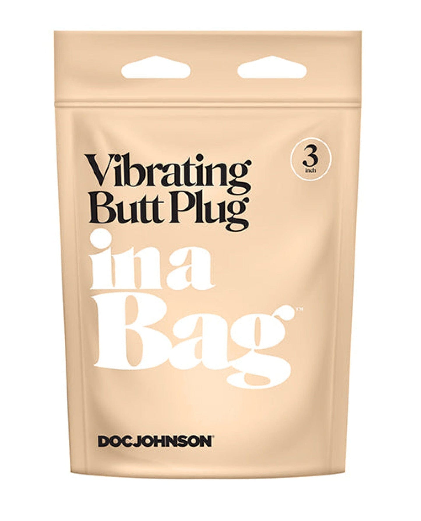 Doll Authority Anal Products In A Bag 3" Vibrating Butt Plug - Black