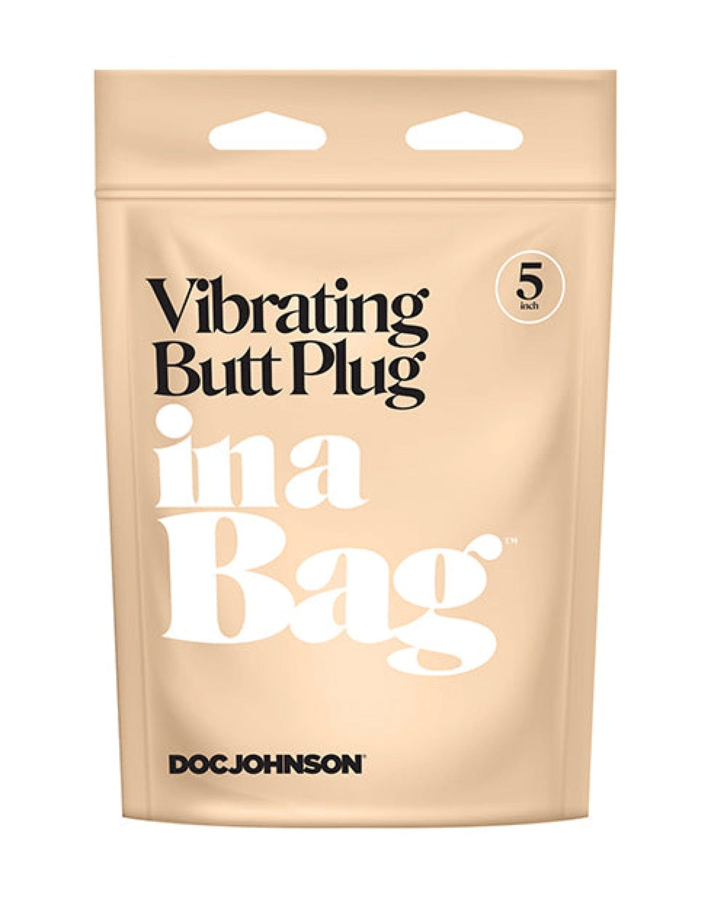 Doll Authority Anal Products In A Bag 5" Vibrating Butt Plug - Black