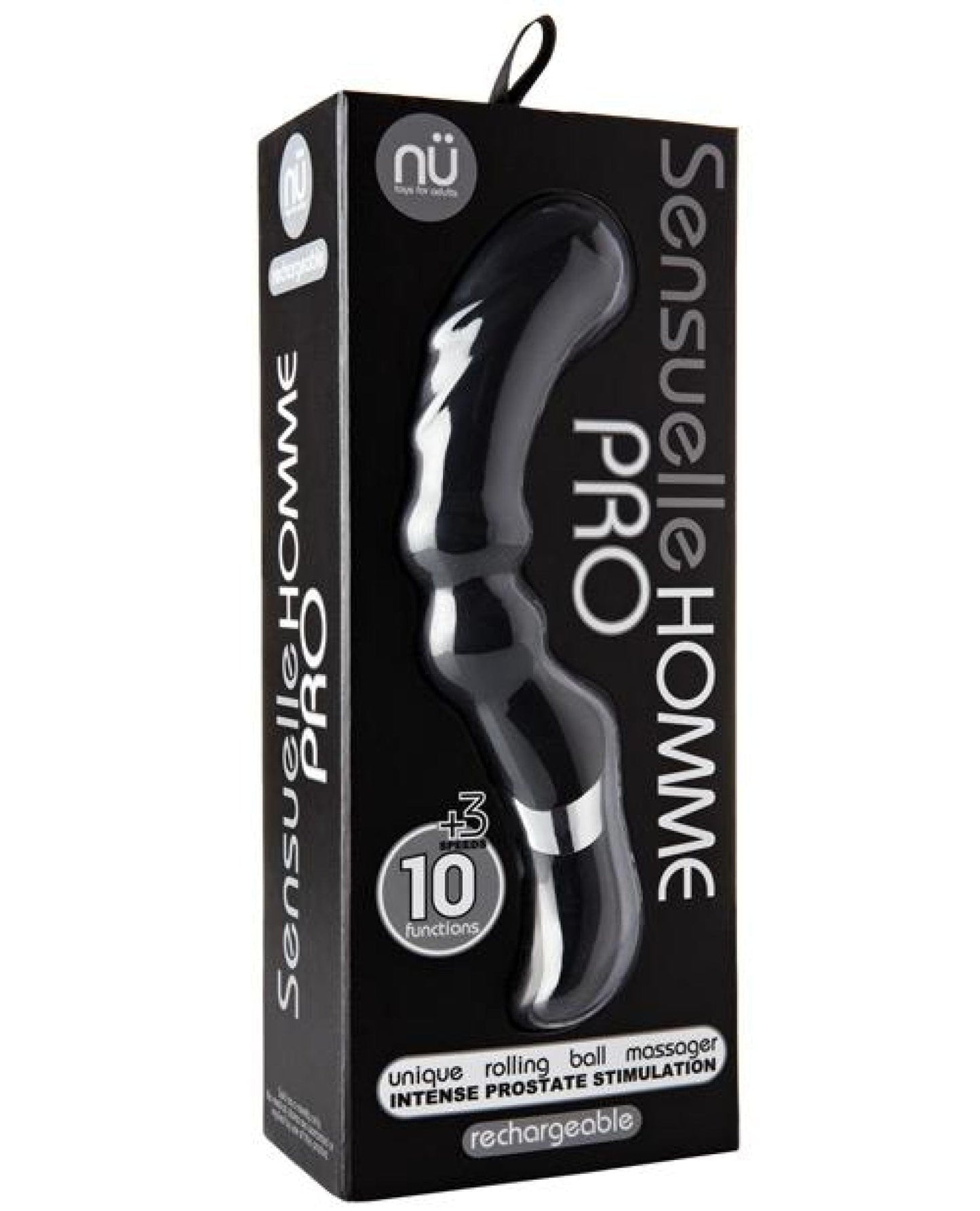 Doll Authority Anal Products Nu Sensuelle Homme Rechargeable Prostate Massager - Black
