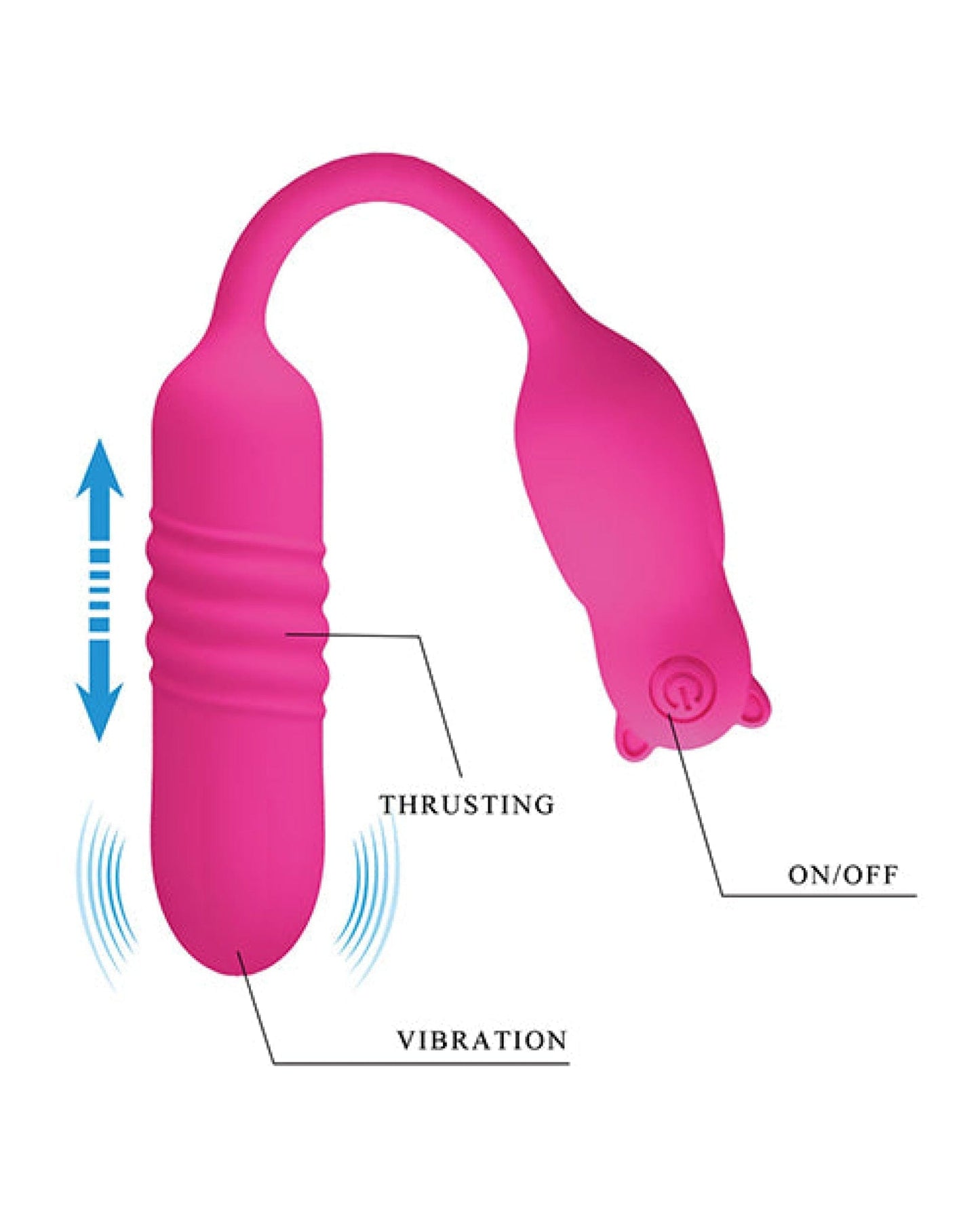 Doll Authority Anal Products Pretty Love Nobikuma Thrusting Egg - Fuchsia