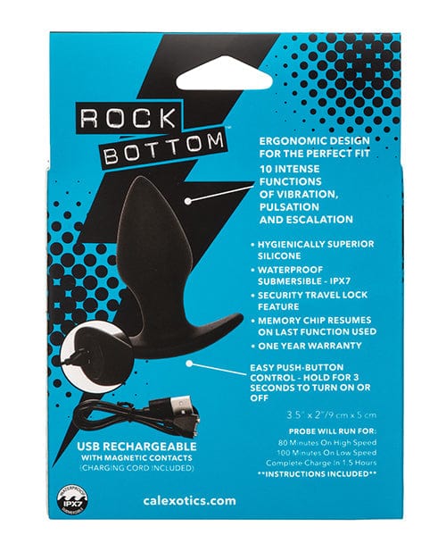 Doll Authority Anal Products Rock Bottom Perfect Anal Probe - Black