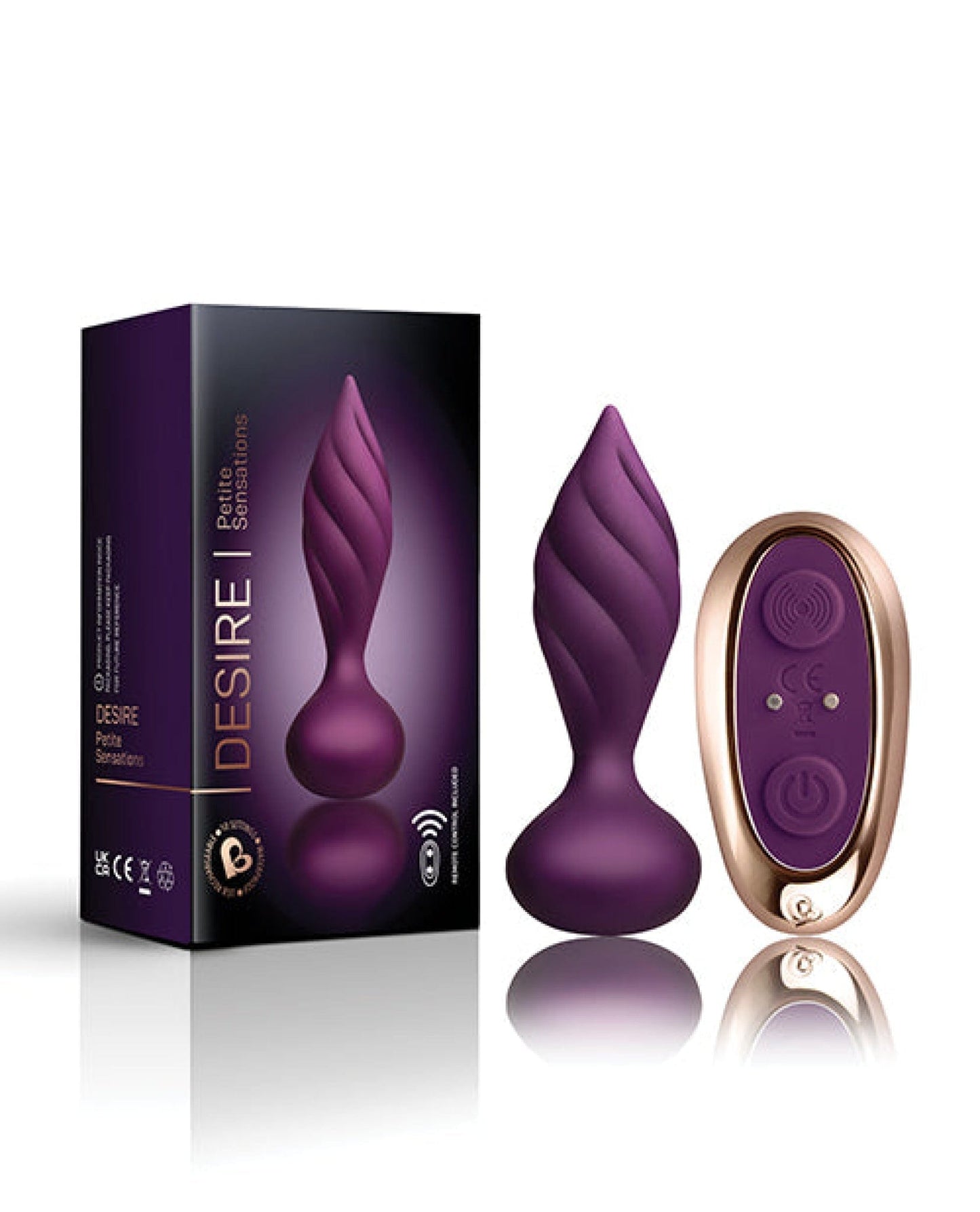 Doll Authority Anal Products Purple Rocks Off Petite Sensations Desire Plug W/remote -