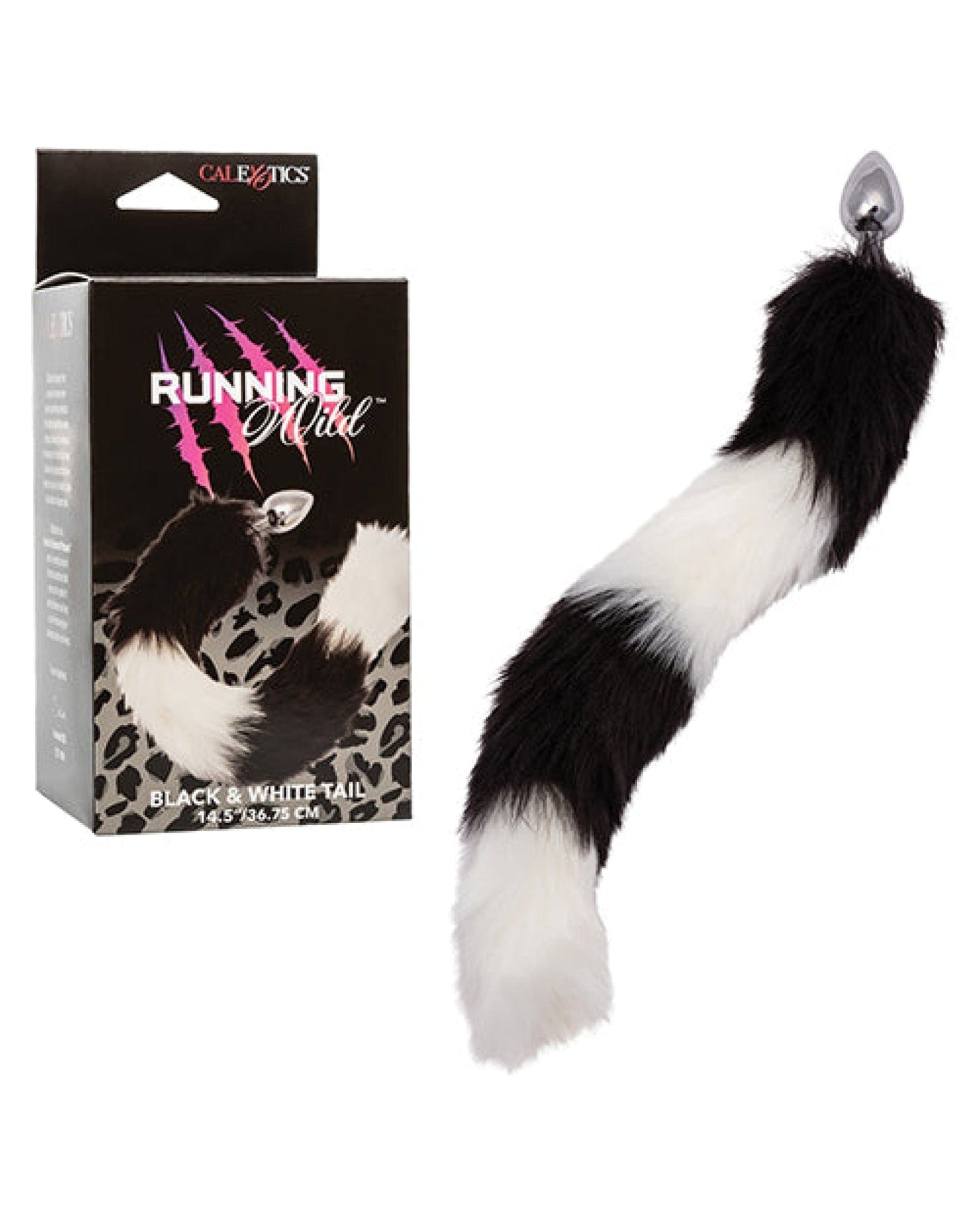 Doll Authority Anal Products Black & White Running Wild Tail Metallic Anal Probe