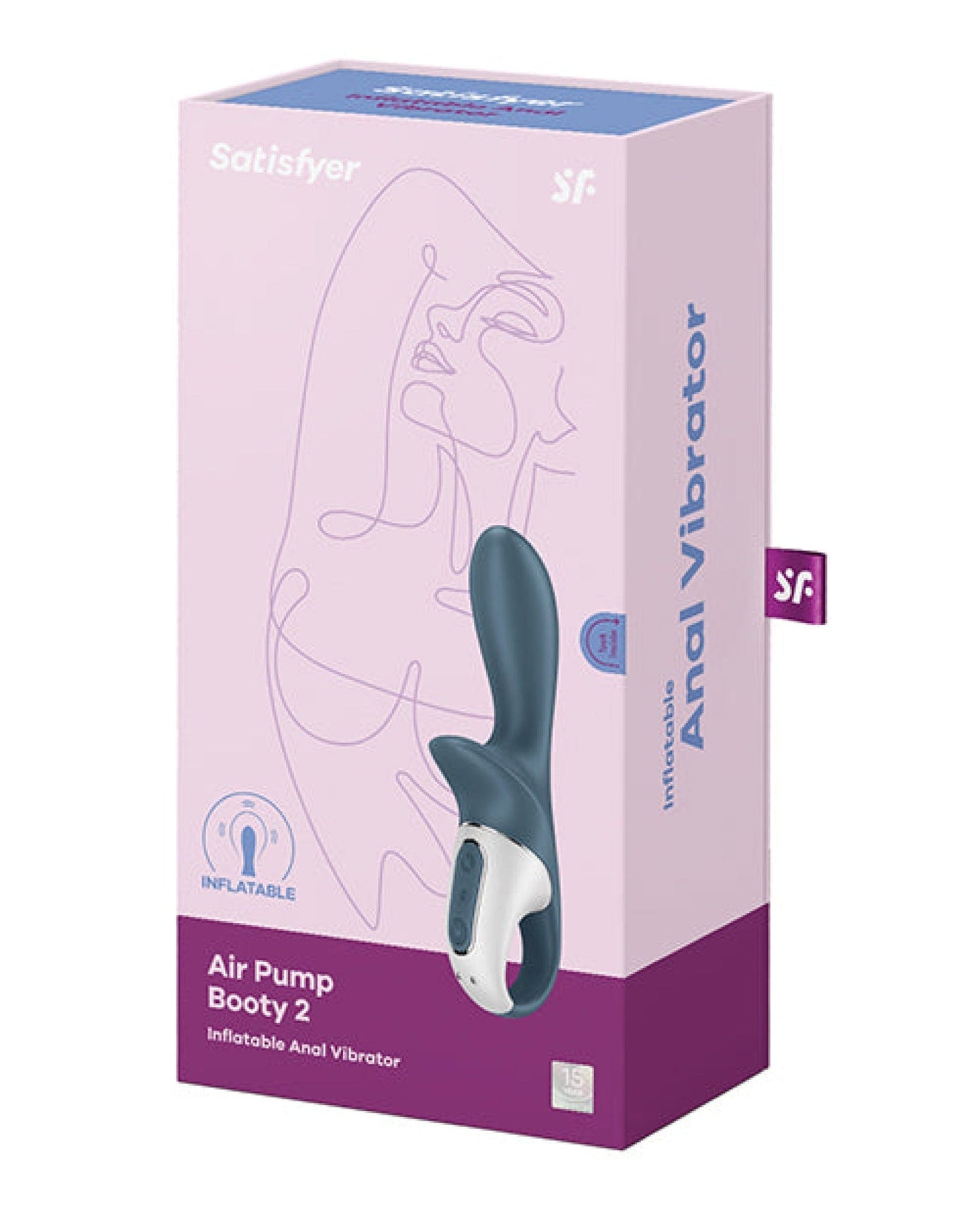 Doll Authority Anal Products Satisfyer Air Pump Booty 2 - Dark Grey