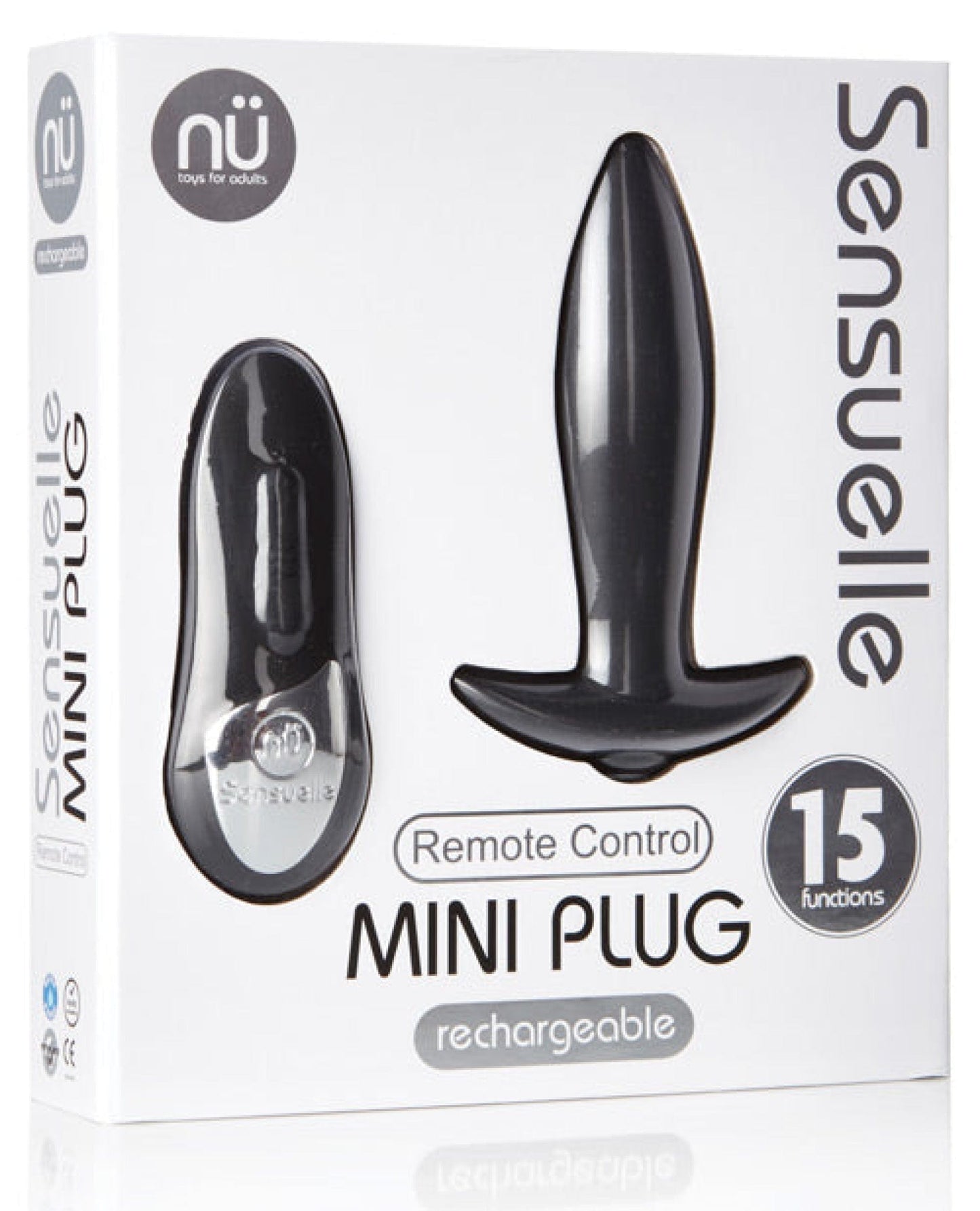 Doll Authority Anal Products Black Sensuelle Remote Control Rechargeable Mini Plug