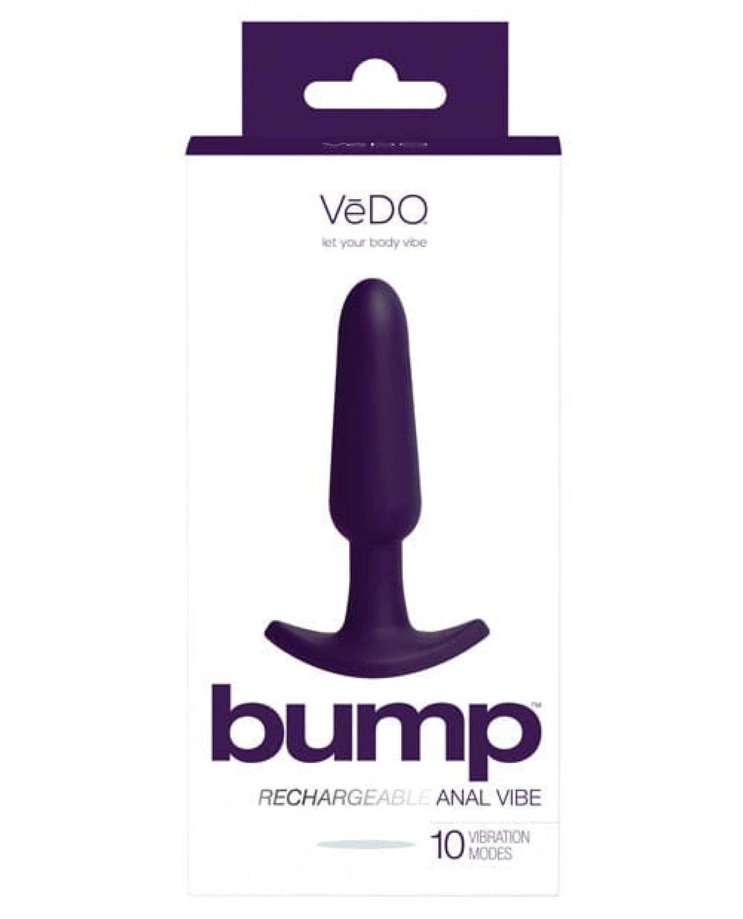 Doll Authority Anal Products Purple Vedo Bump Rechargeable Anal Vibe