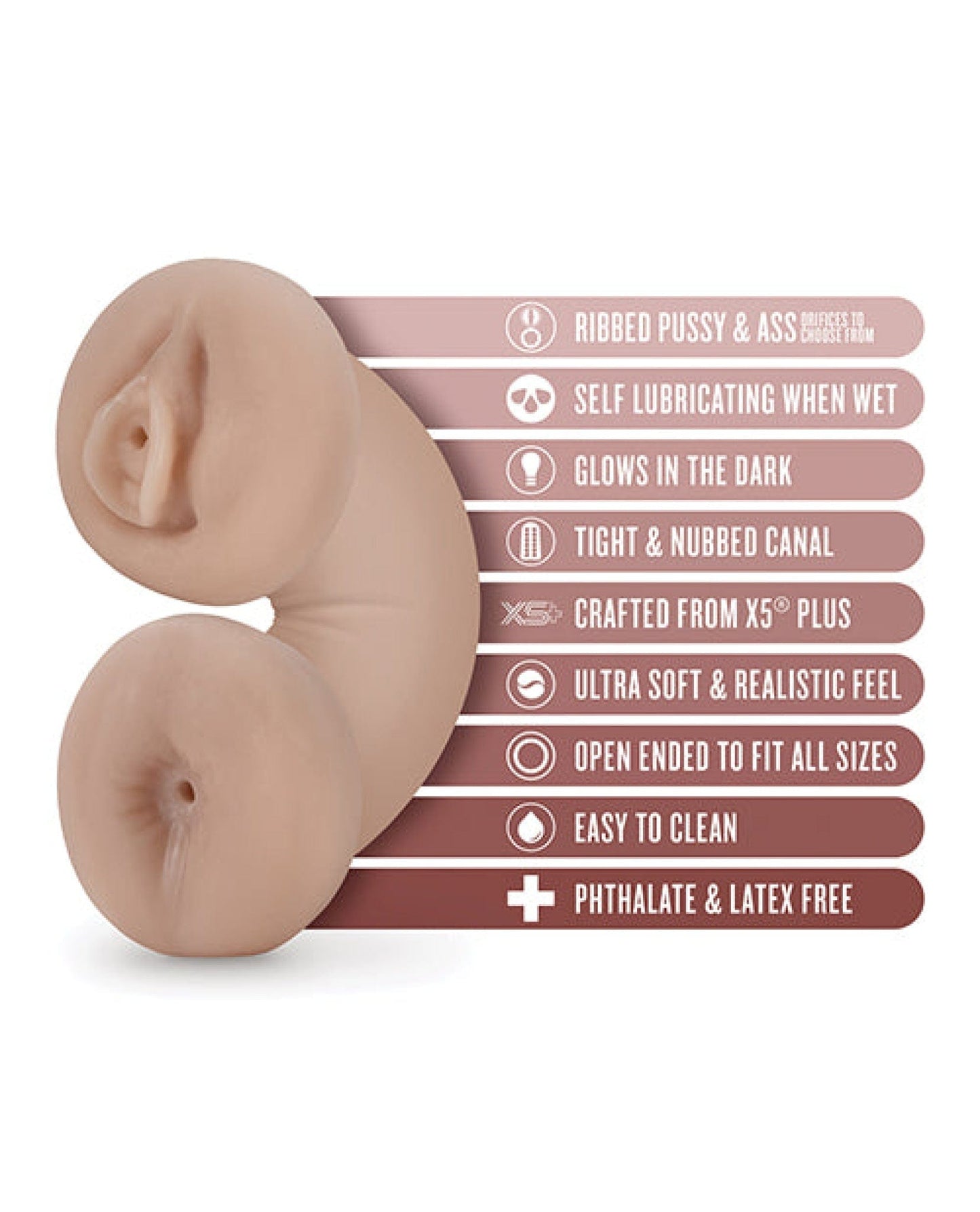 Doll Authority Dolls & Masturbators Blush EnLust Soft & Wet Glow-in-the-Dark Pussy & Ass Stroker - Tasha