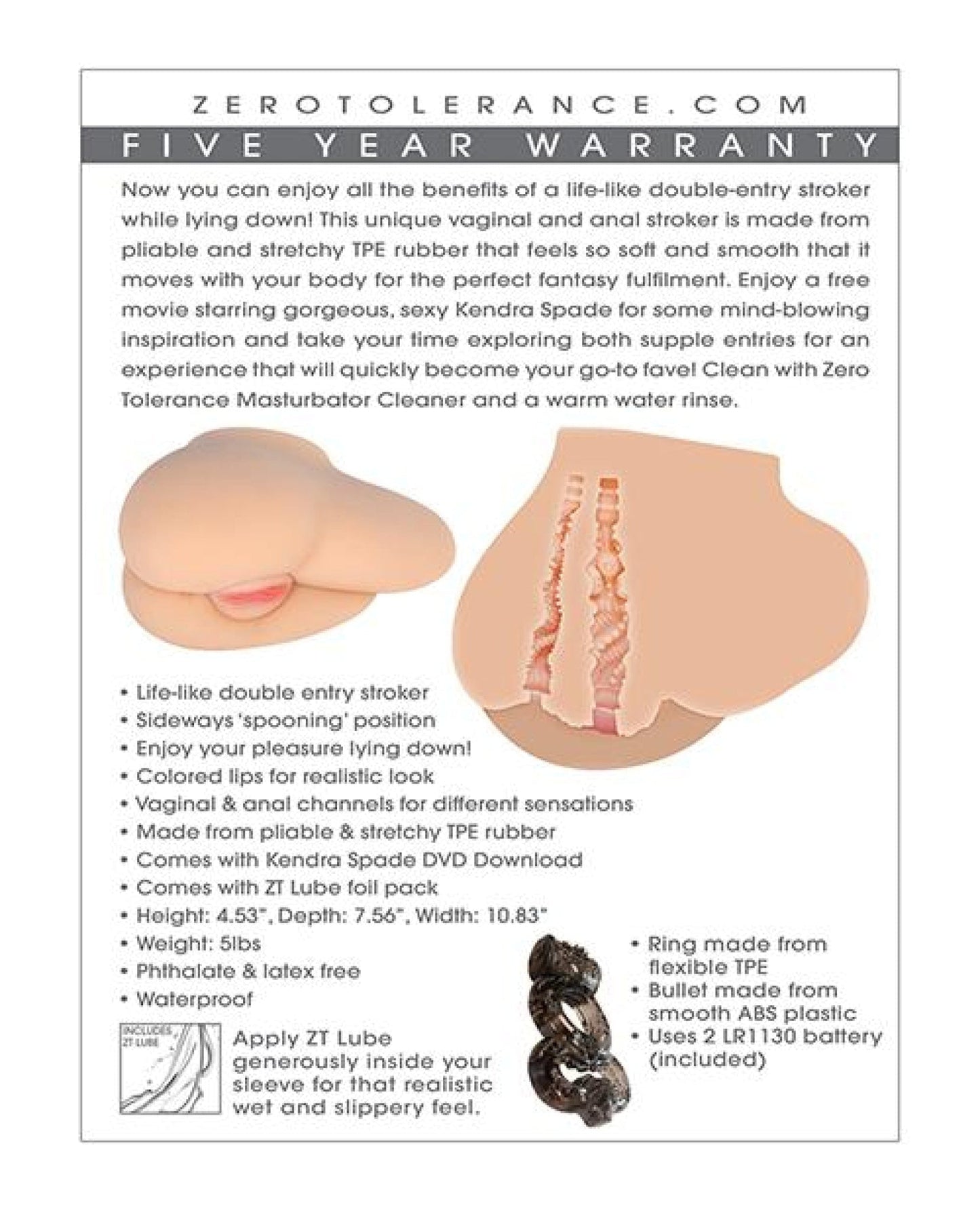 Doll Authority Dolls & Masturbators Zero Tolerance Kendra Spade Pussy Stroker W-movie Download