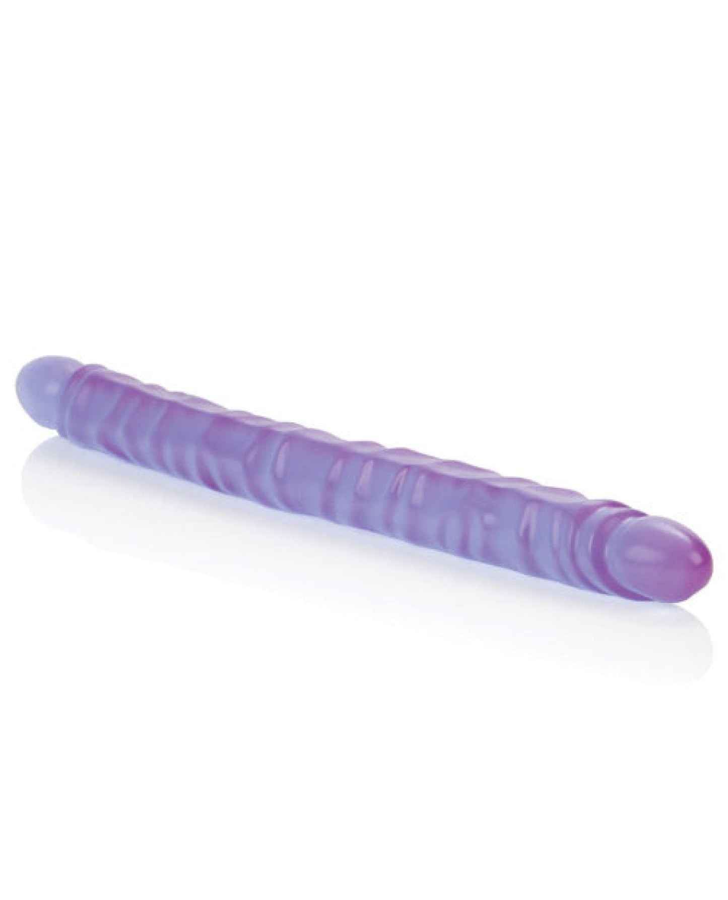 Doll Authority Dongs & Dildos 17" Slim Jim Duo Veined Super Slim Dong - Reflective Gel Purple