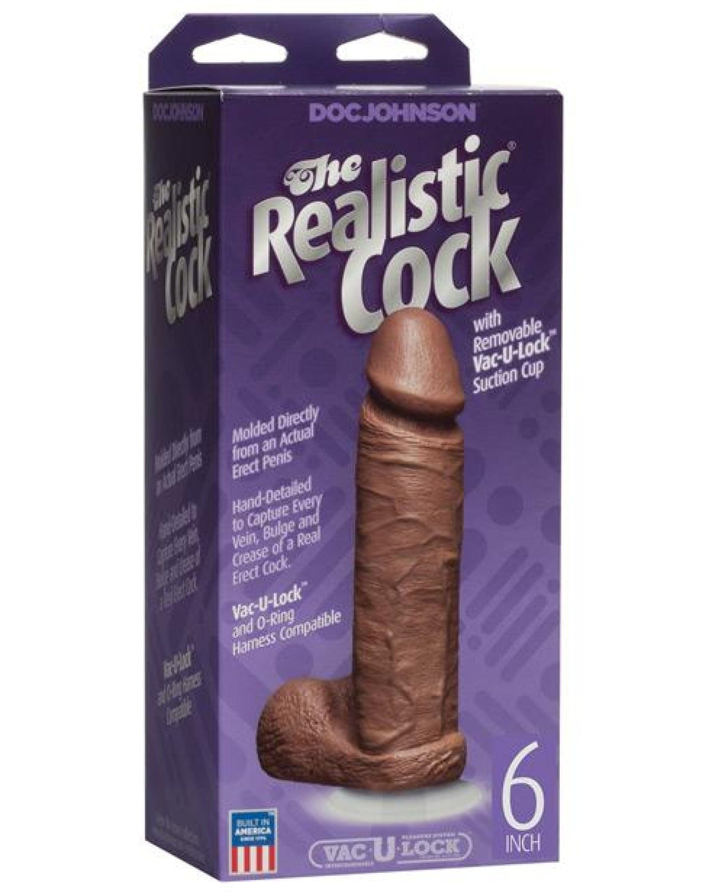 Doll Authority Dongs & Dildos Brown "6"" Realistic Cock W/balls"