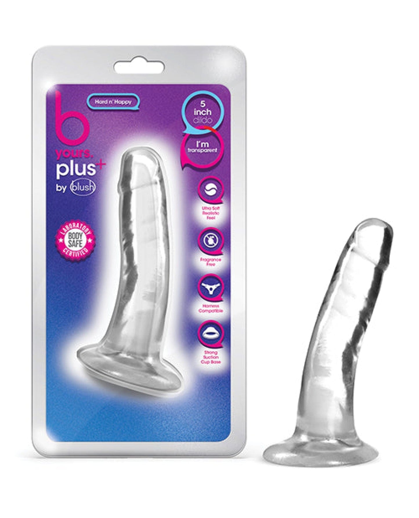 Doll Authority Dongs & Dildos Clear Blush B Yours Plus 5.5" Hard N' Happy Dildo