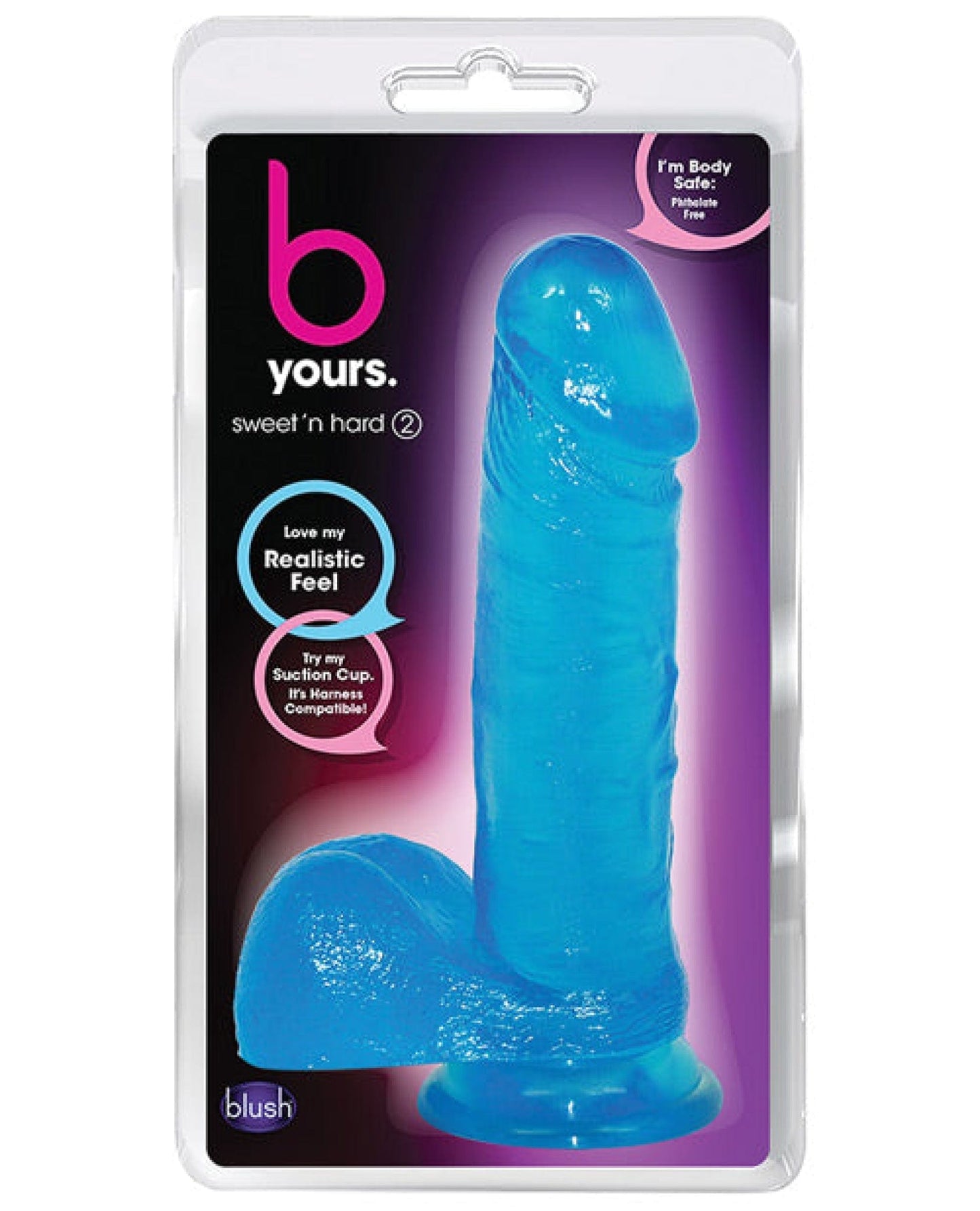 Doll Authority Dongs & Dildos Blue Blush B Yours Sweet N Hard 2 W/ Suction Cup