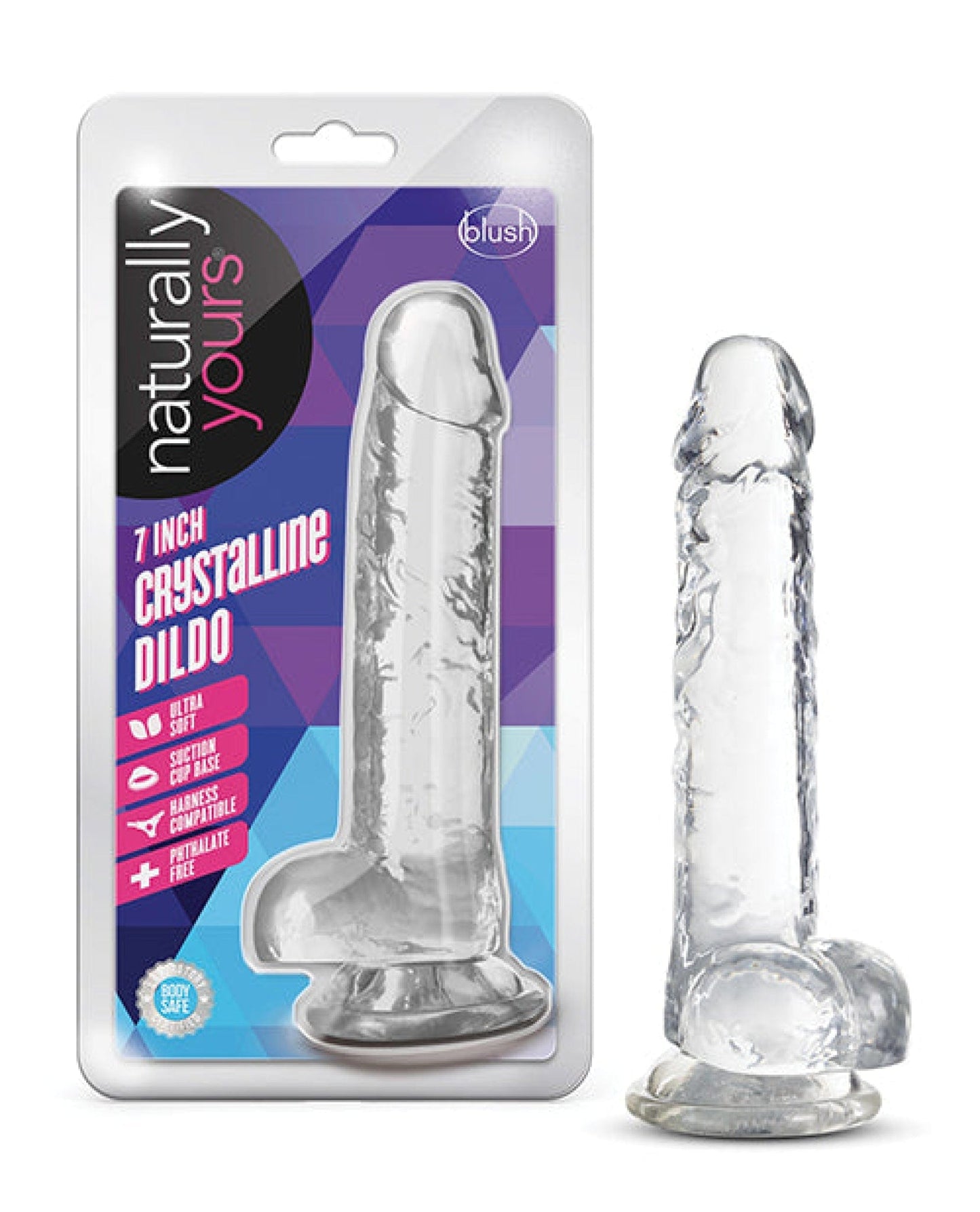 Doll Authority Dongs & Dildos Diamond Blush Naturally Yours 7" Crystalline Dildo