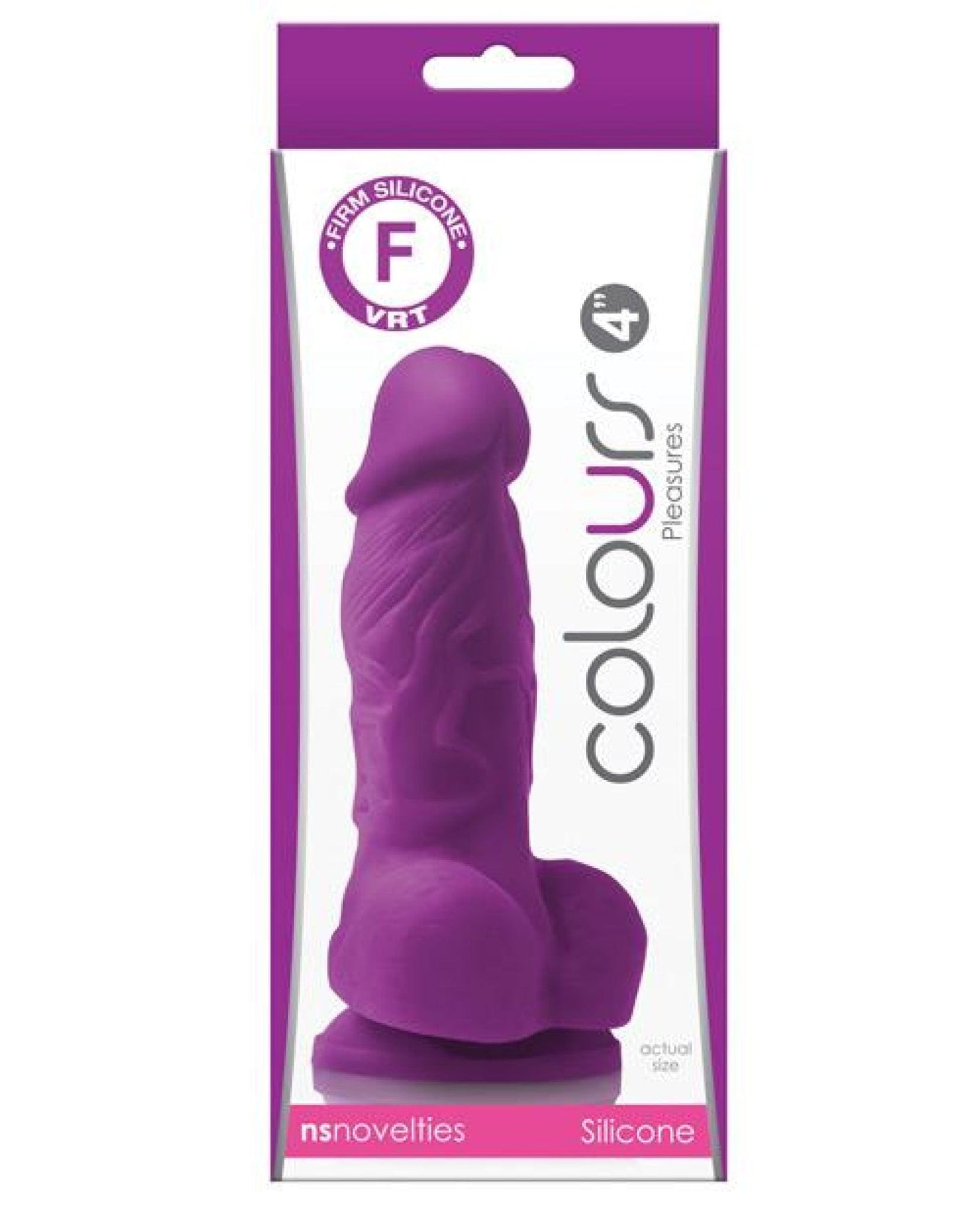 Doll Authority Dongs & Dildos Purple "Colours Pleasures 4"" Dong W/balls & Suction Cup"