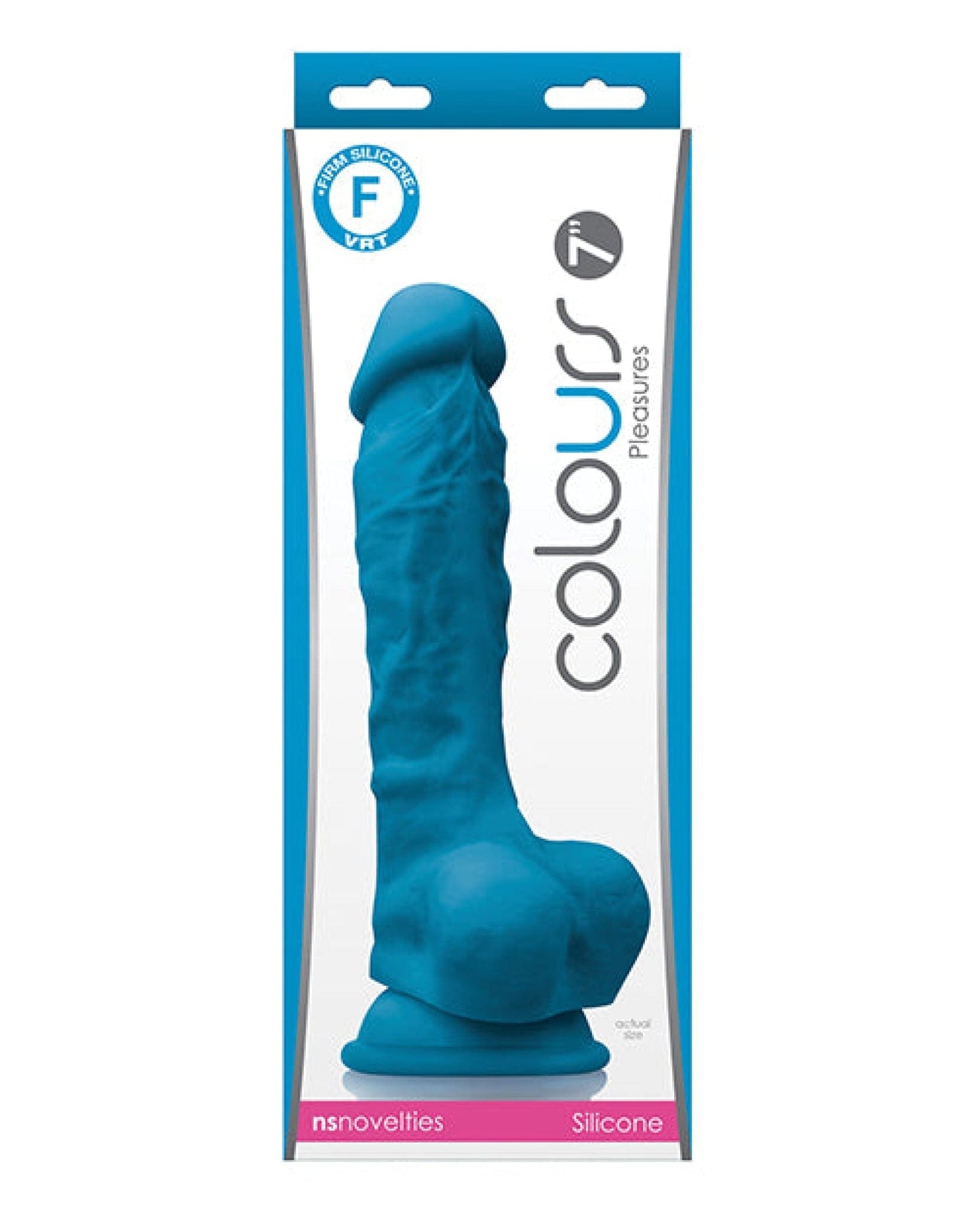 Doll Authority Dongs & Dildos Blue Colours Pleasures 7" Dong W/balls & Suction Cup