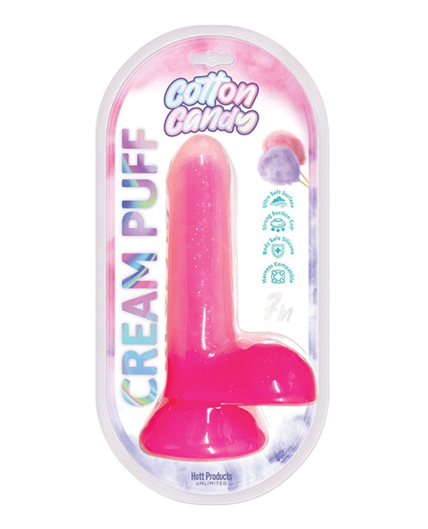 Doll Authority Dongs & Dildos Cotton Candy Cream Puff 6" Dildo - Pink