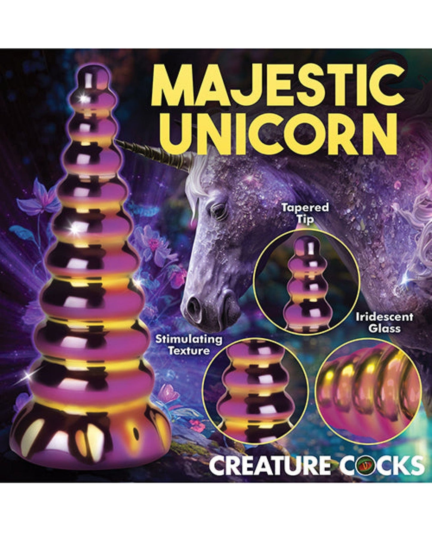 Doll Authority Dongs & Dildos Creature Cocks Twilight Rainbow Glass Dildo