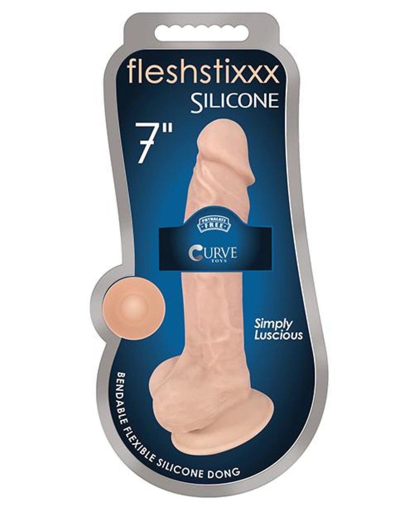 Doll Authority Dongs & Dildos 7" Curve Novelties Fleshstixxx Dildo W/balls - Flesh