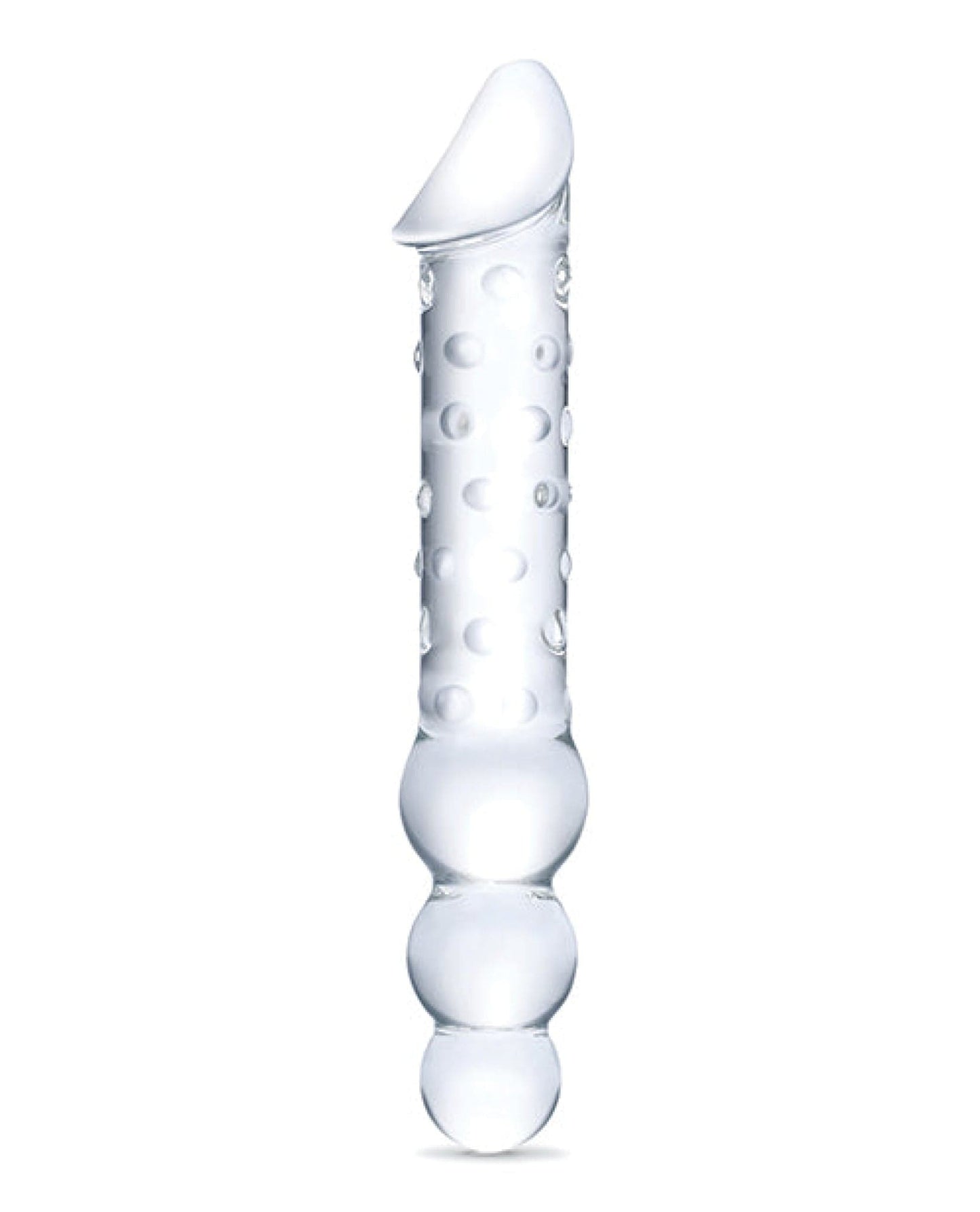 Doll Authority Dongs & Dildos Glas 12" Double Ended Glass Dildo W-anal Beads - Clear