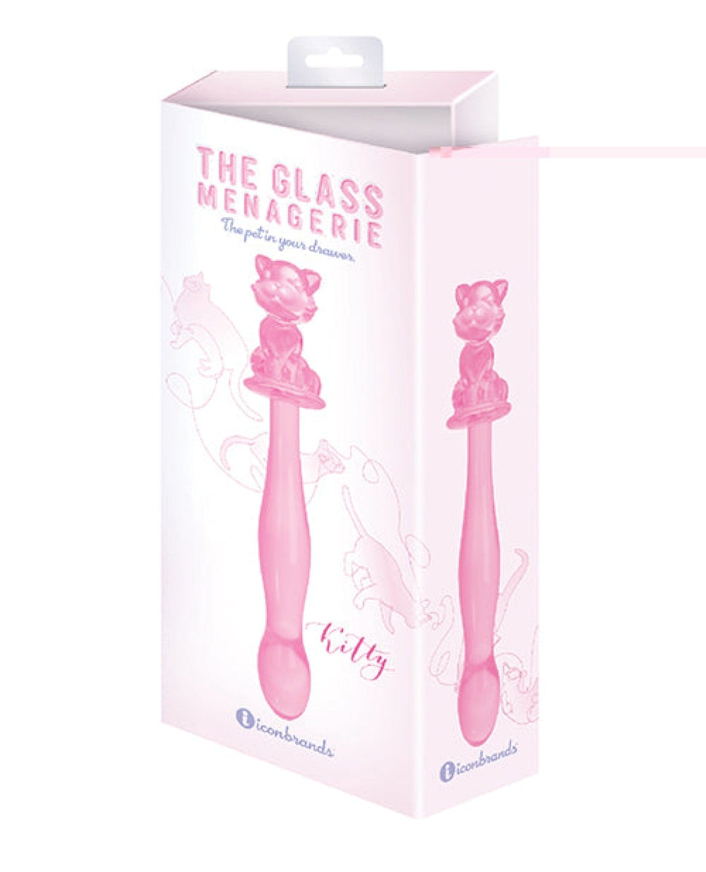 Doll Authority Dongs & Dildos Glass Menagerie Kitty Glass Dildo - Light Blue
