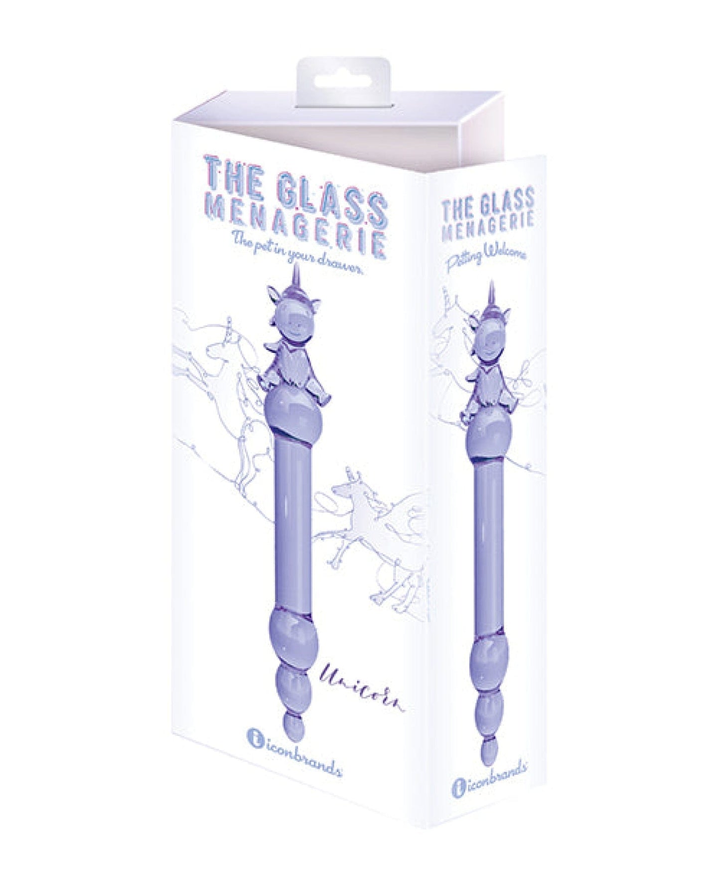 Doll Authority Dongs & Dildos Glass Menagerie Unicorn Glass Dildo - Purple