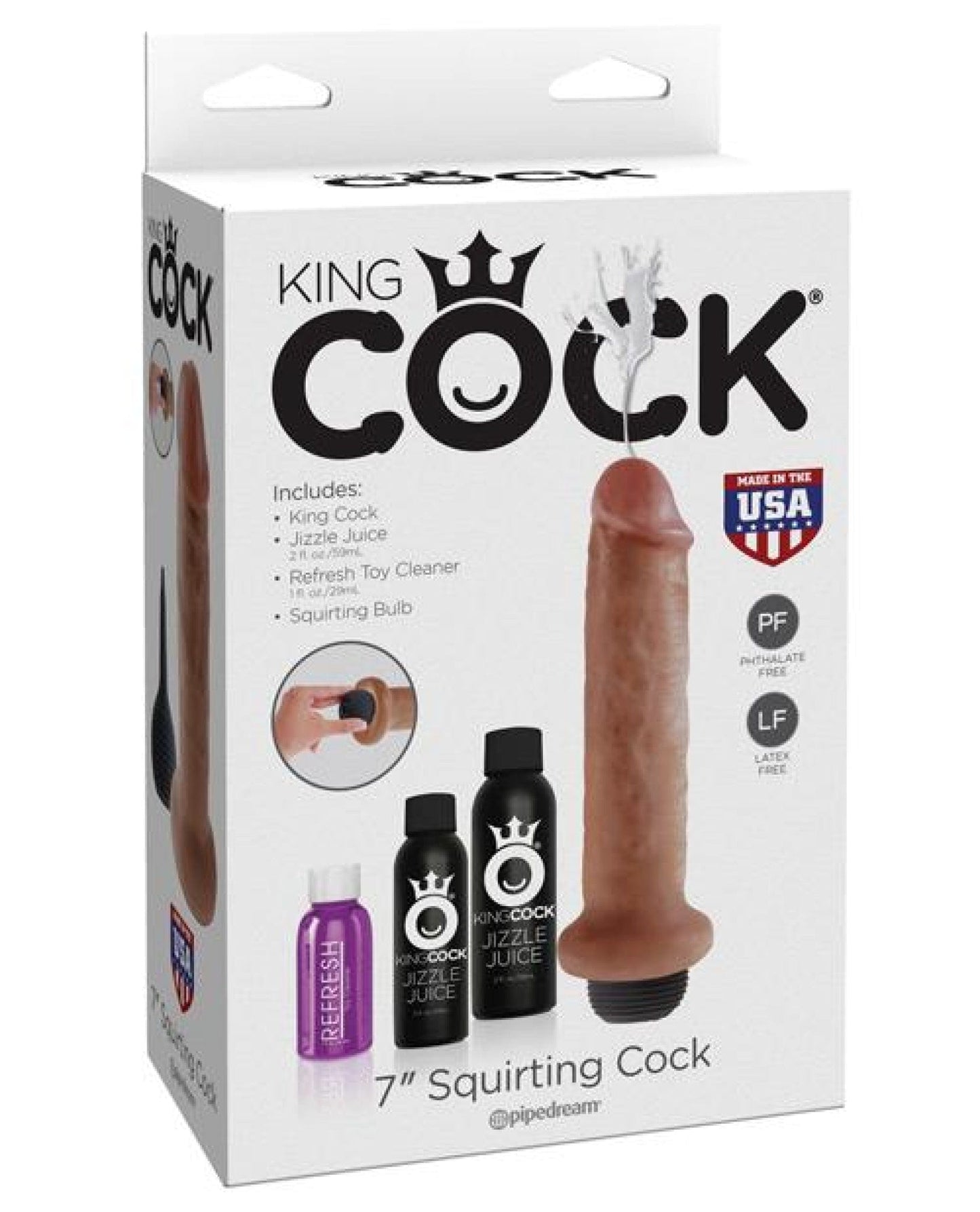 Doll Authority Dongs & Dildos Tan "King Cock 7"" Squirting Cock"