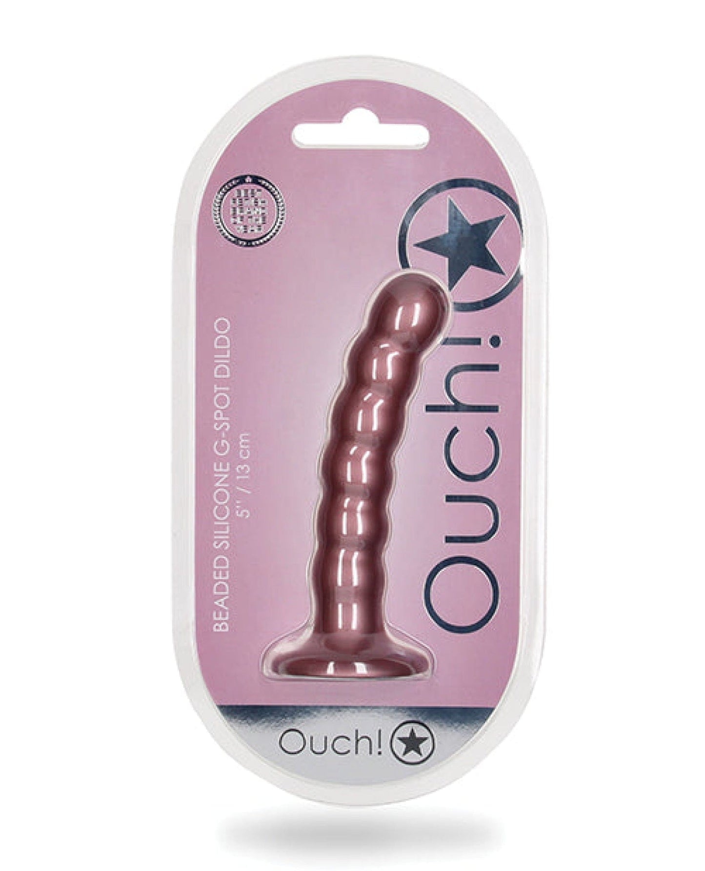 Doll Authority Dongs & Dildos Rose Gold Shots Ouch 5" Beaded G-spot Dildo
