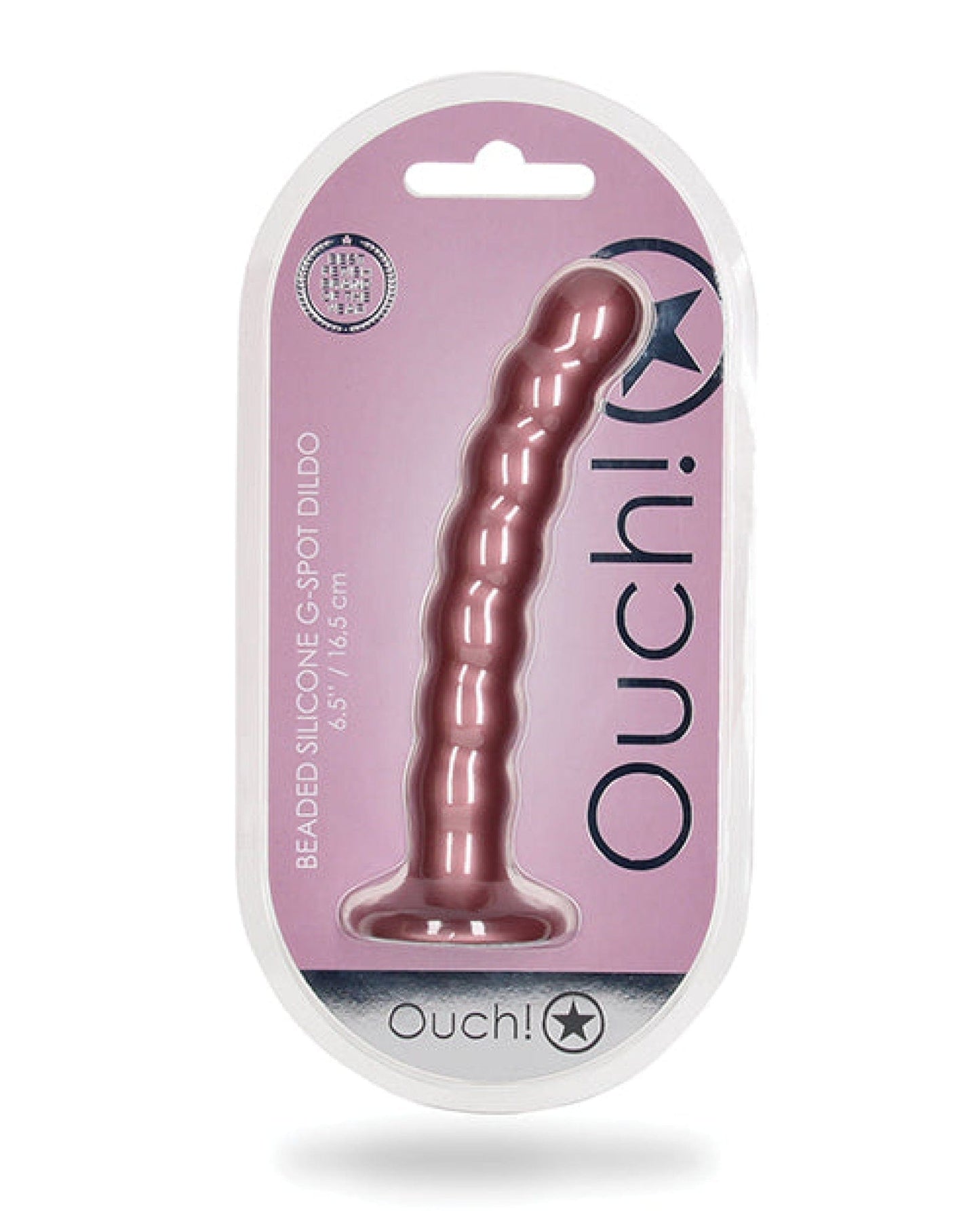 Doll Authority Dongs & Dildos Rose Gold Shots Ouch 6.5" Beaded G-spot Dildo