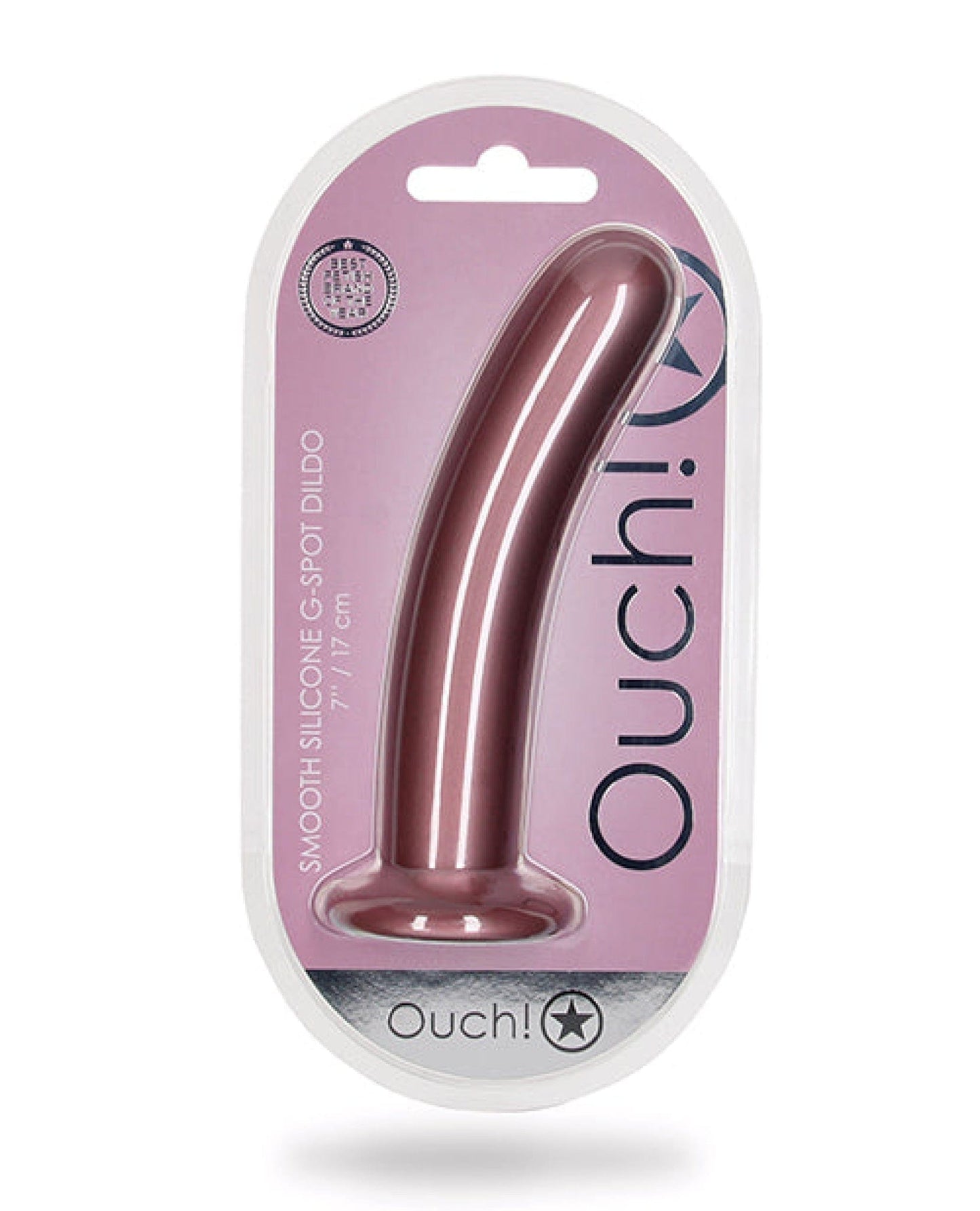 Doll Authority Dongs & Dildos Rose Gold Shots Ouch 7" Smooth G-spot Dildo