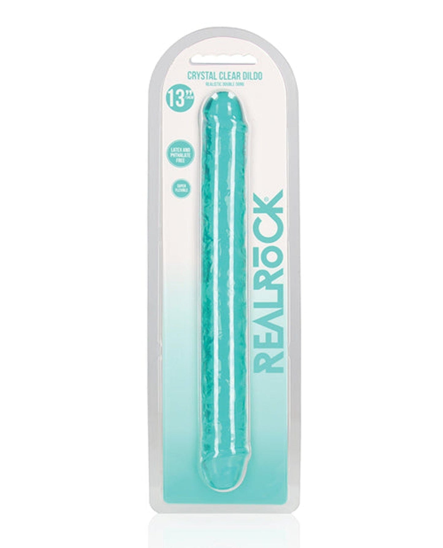 Doll Authority Dongs & Dildos Turquoise Shots Realrock Crystal Clear 14" Double Dildo