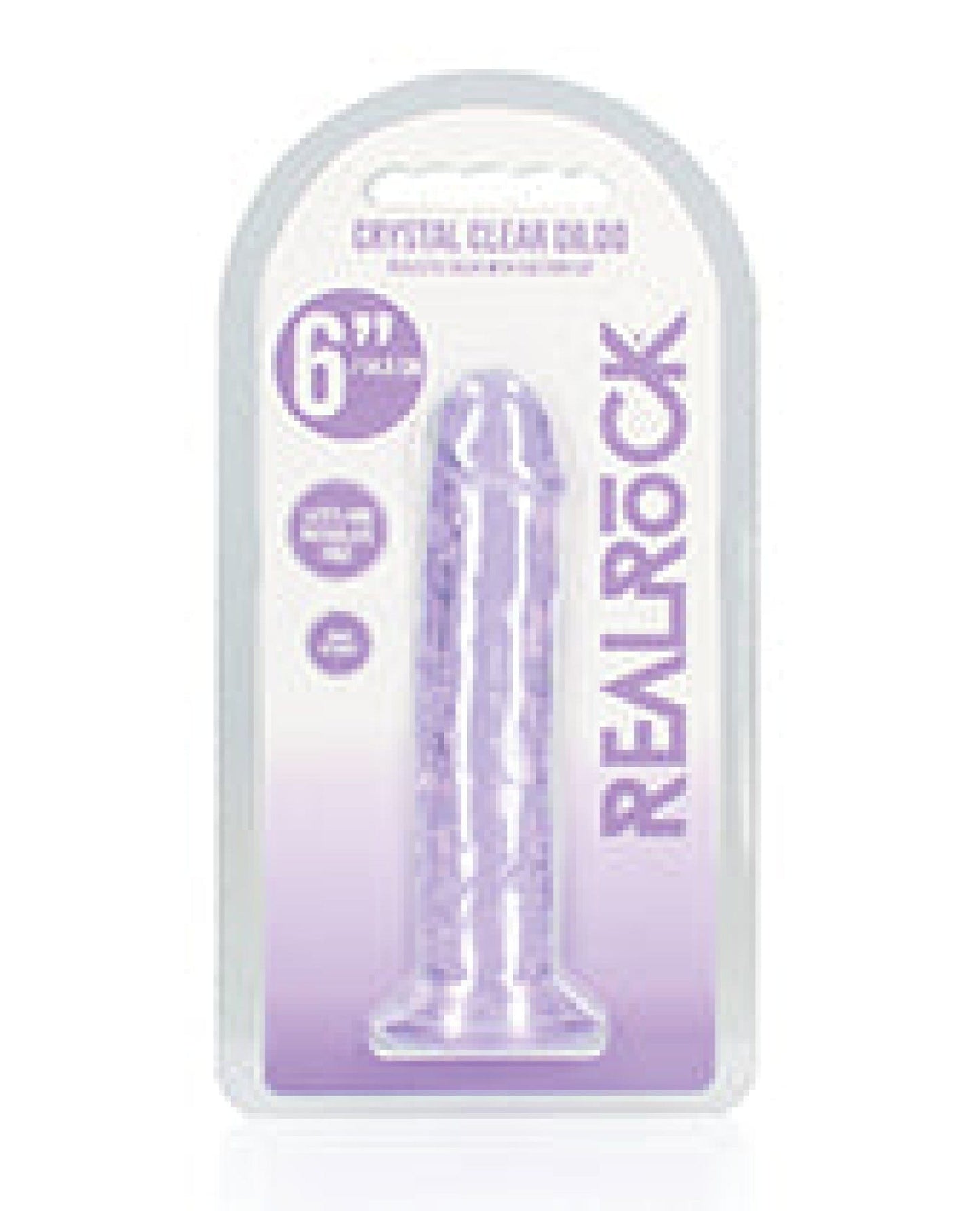 Doll Authority Dongs & Dildos Purple / 6" Shots Realrock Crystal Clear Straight Dildo W/suction Cup