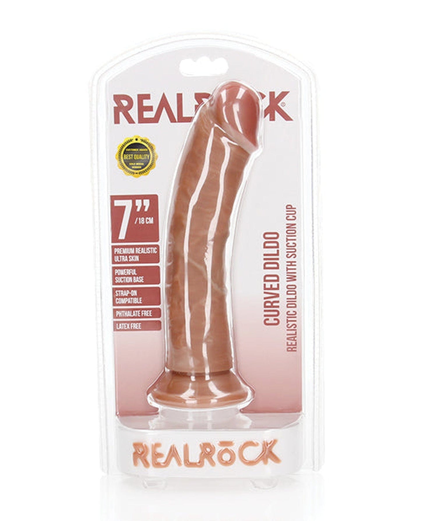 Doll Authority Dongs & Dildos Tan Shots Realrock Realistic 7" Curved Dildo