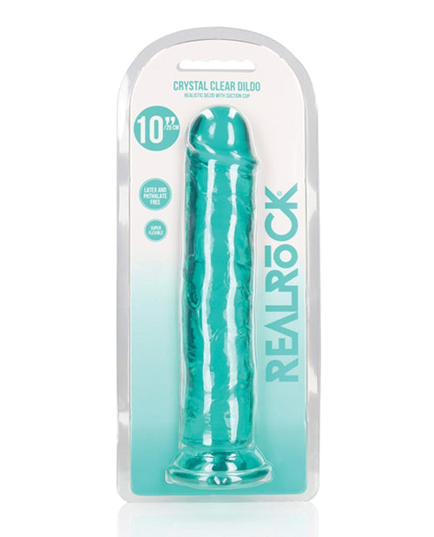 Doll Authority Dongs & Dildos Turquoise Shots Realrock Realistic Crystal Clear 11" Straight Dildo