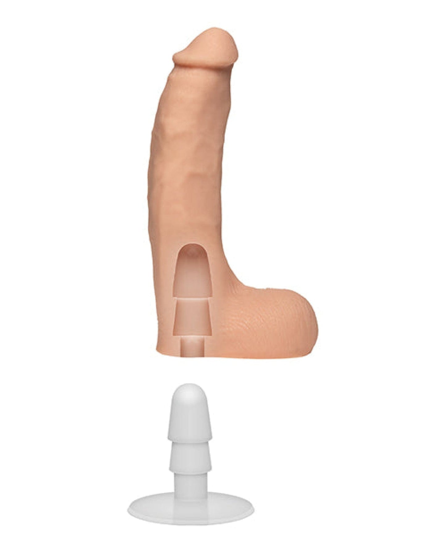 Doll Authority Dongs & Dildos Signature Cocks Ultraskyn 8.5" Cock W-removable Vac-u-lock Suction Cup - Chad White