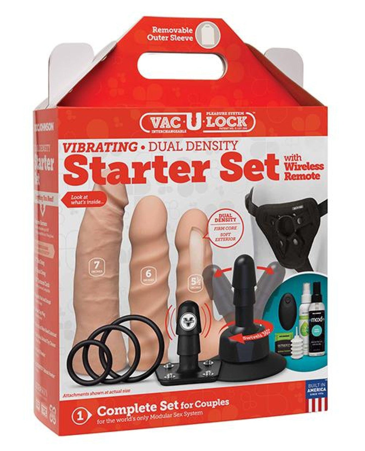 Doll Authority Dongs & Dildos Vanilla Vac-u-lock Dual Density Starter Set W/wireless Remote
